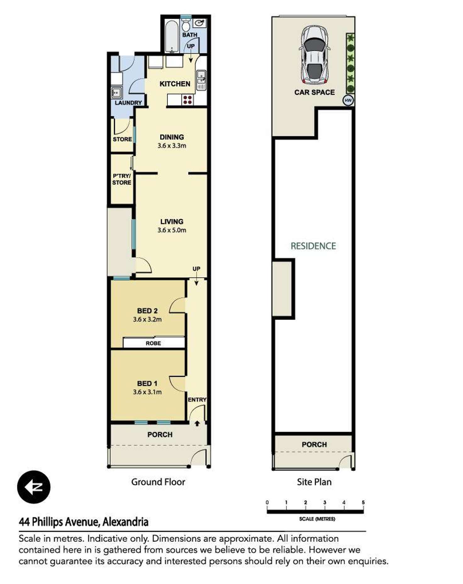 Floorplan of Homely terrace listing, 44 Phillips Street, Alexandria NSW 2015