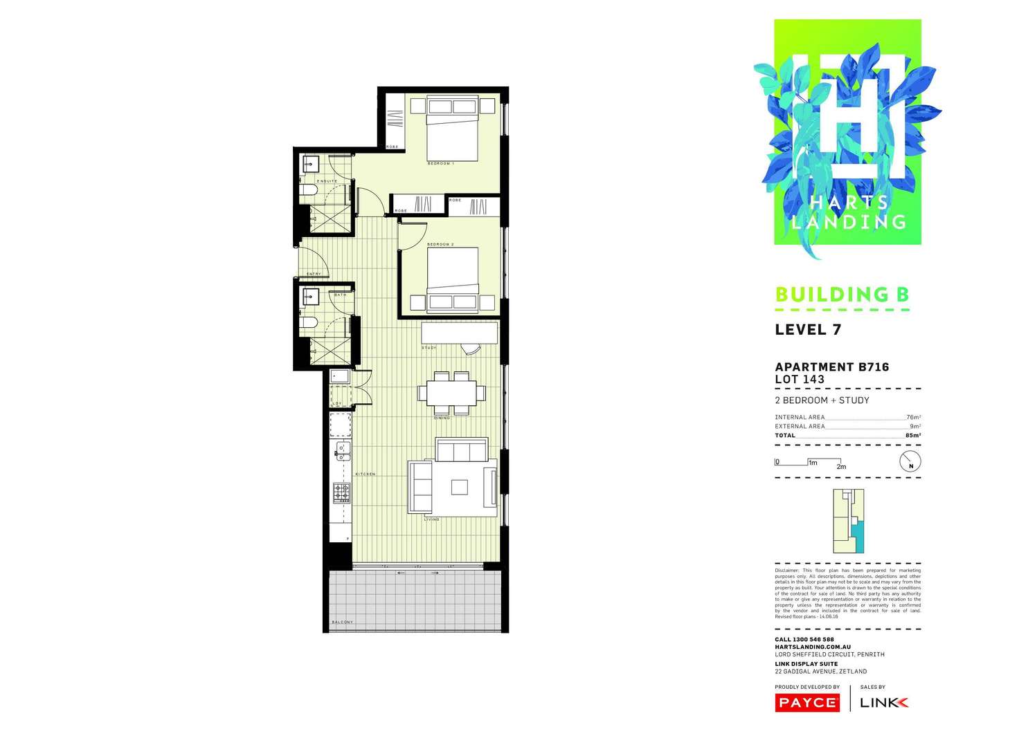 Floorplan of Homely apartment listing, 716/1-39 Lord Sheffield Circuit, Penrith NSW 2750