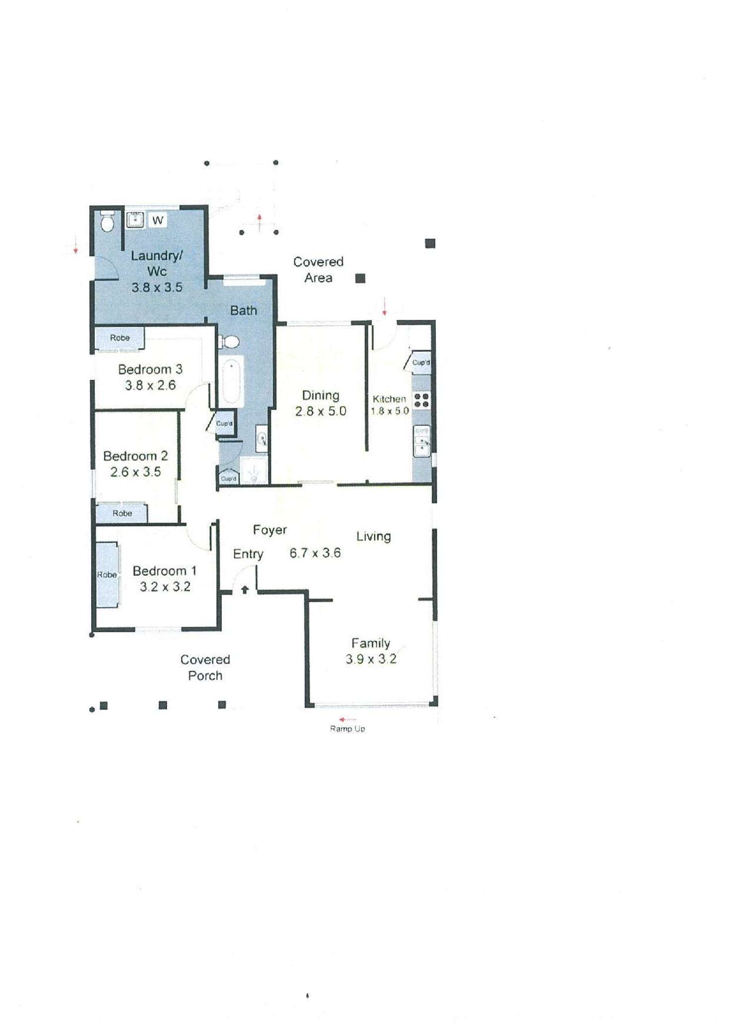 Floorplan of Homely semiDetached listing, 25 Adams Avenue, Malabar NSW 2036