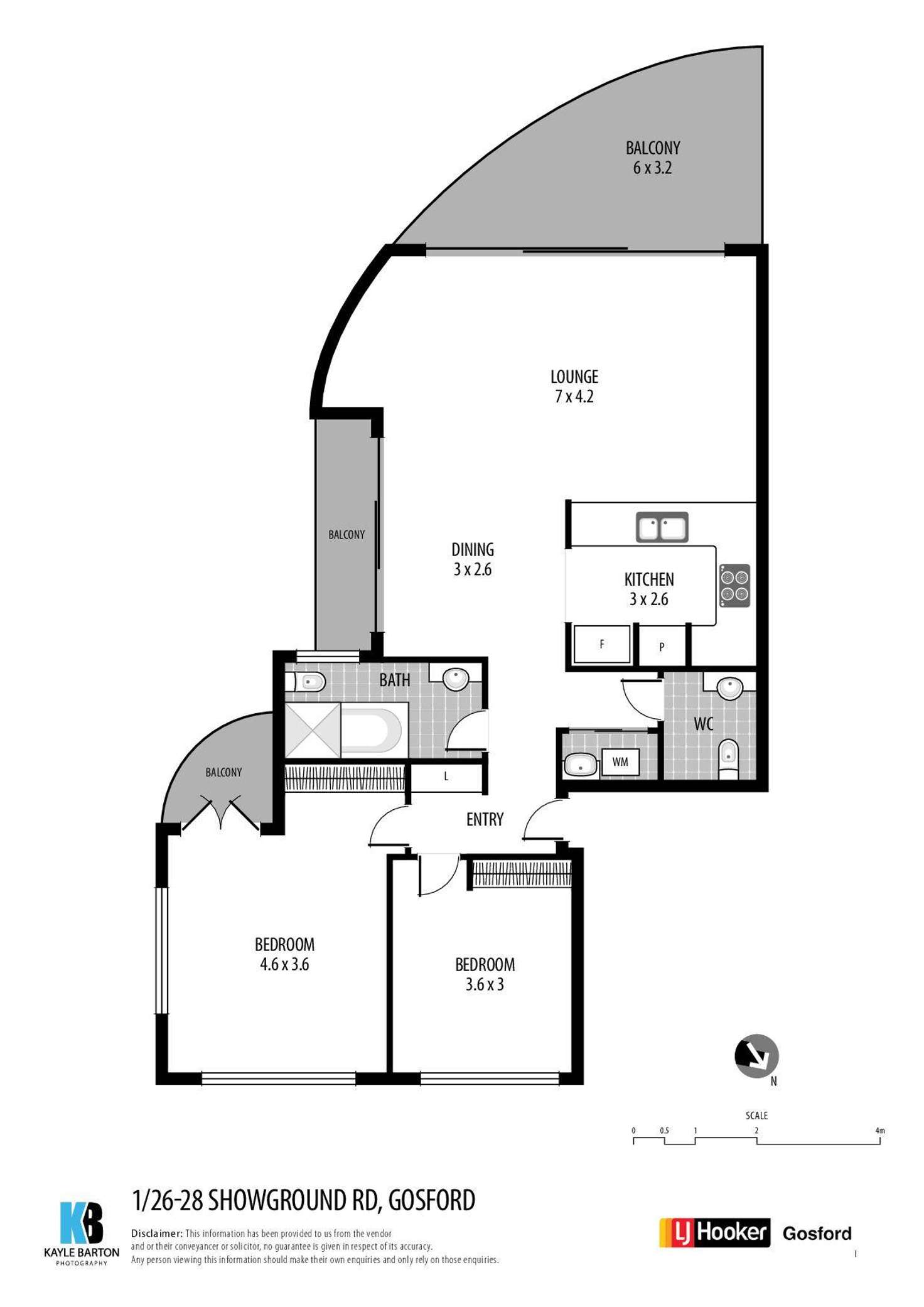 Floorplan of Homely unit listing, 1/26-28 Showground Road, Gosford NSW 2250