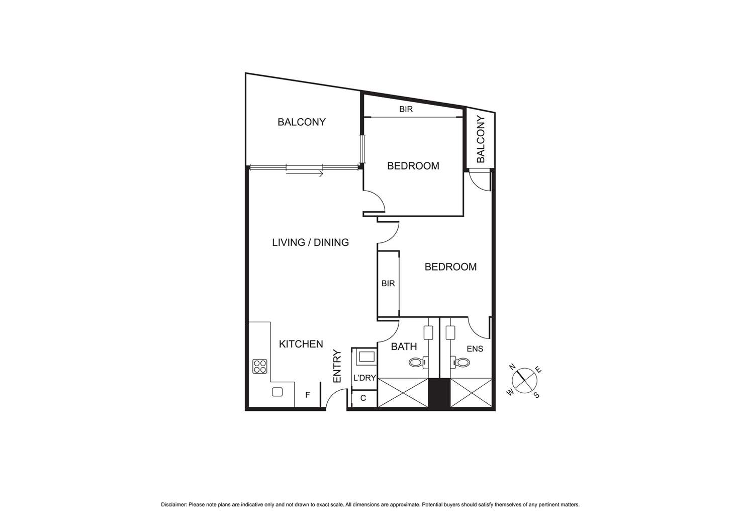 Floorplan of Homely apartment listing, 305/316 Pascoe Vale Road, Essendon VIC 3040