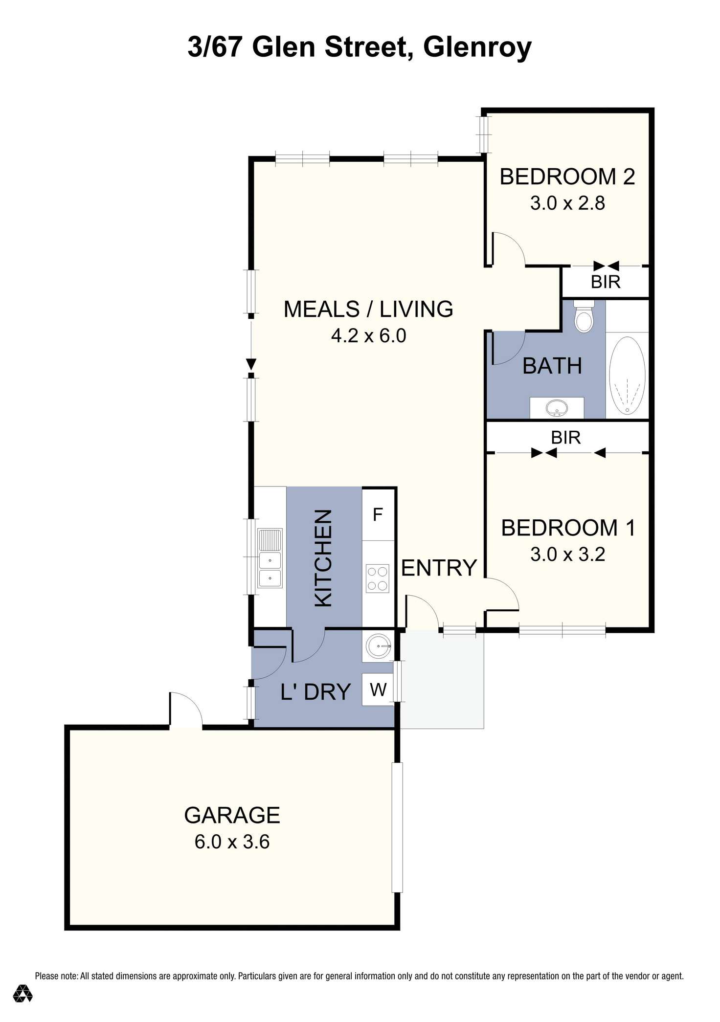 Floorplan of Homely villa listing, 3/67 Glen Street, Glenroy VIC 3046