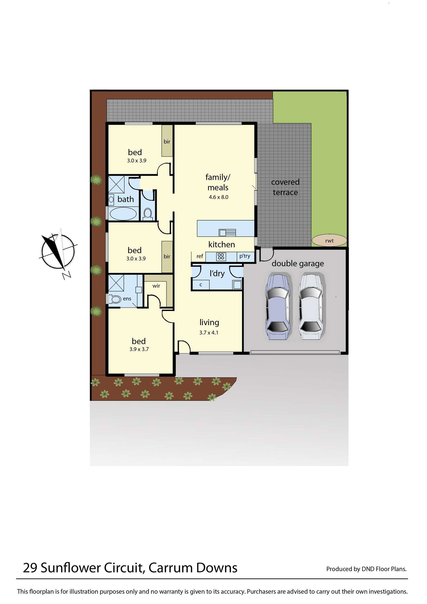 Floorplan of Homely unit listing, 29 Sunflower Circuit, Carrum Downs VIC 3201
