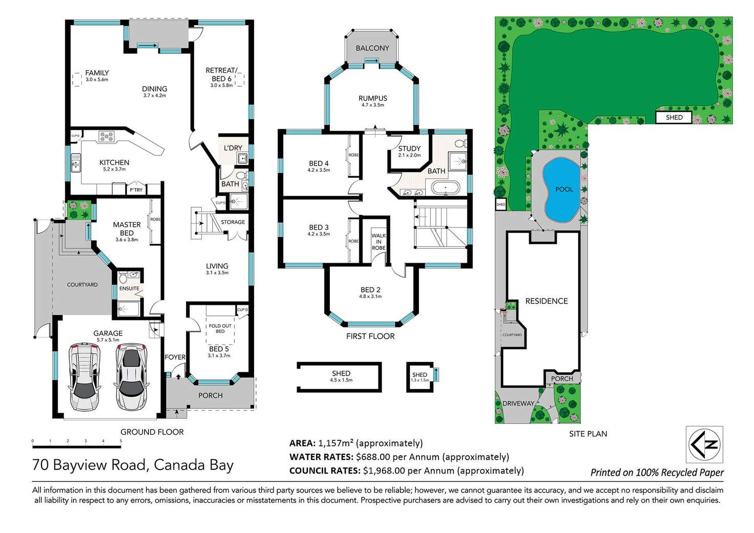 Floorplan of Homely house listing, 70 Bayview Road, Canada Bay NSW 2046