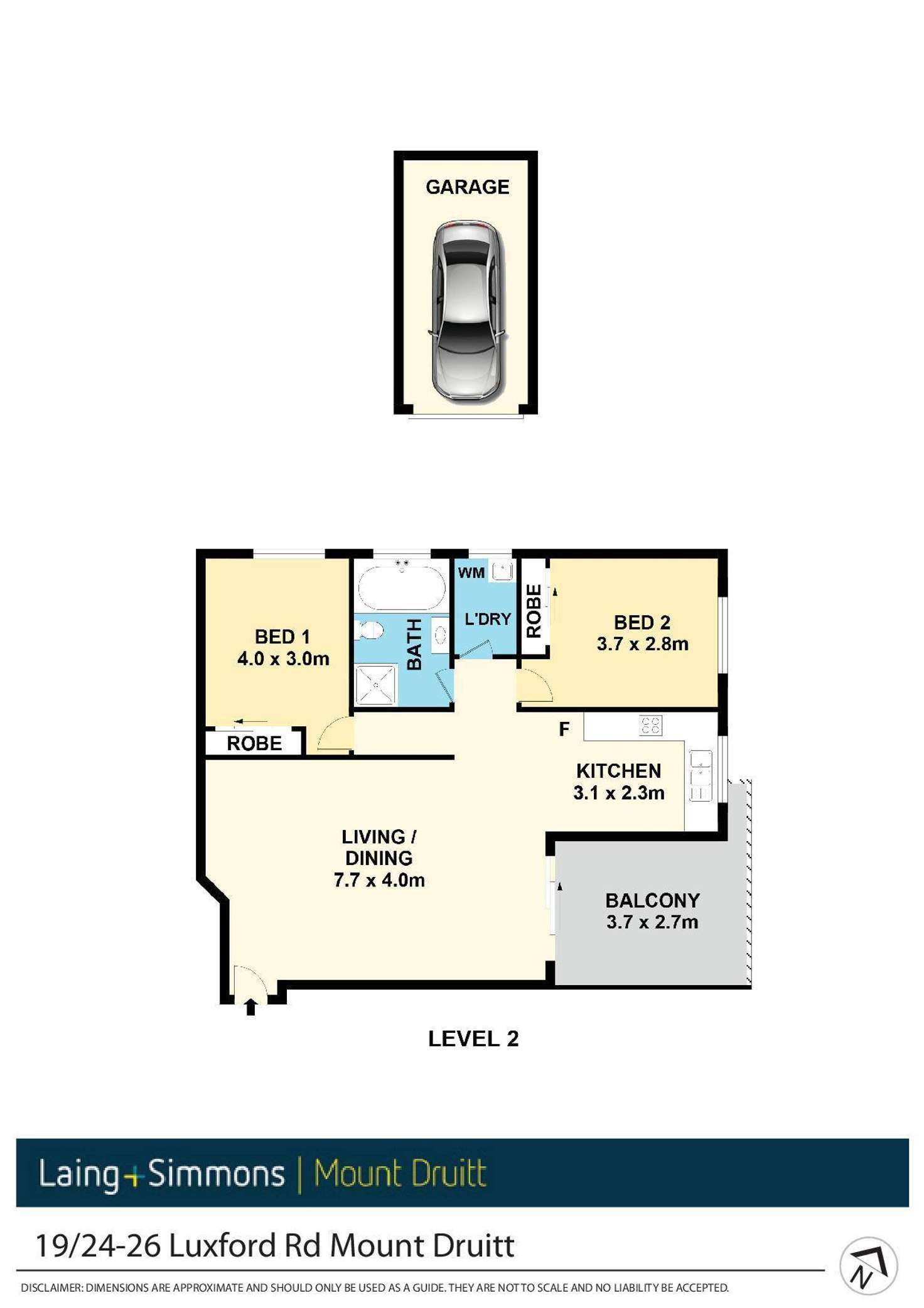Floorplan of Homely unit listing, 19/24 Luxford Road, Mount Druitt NSW 2770