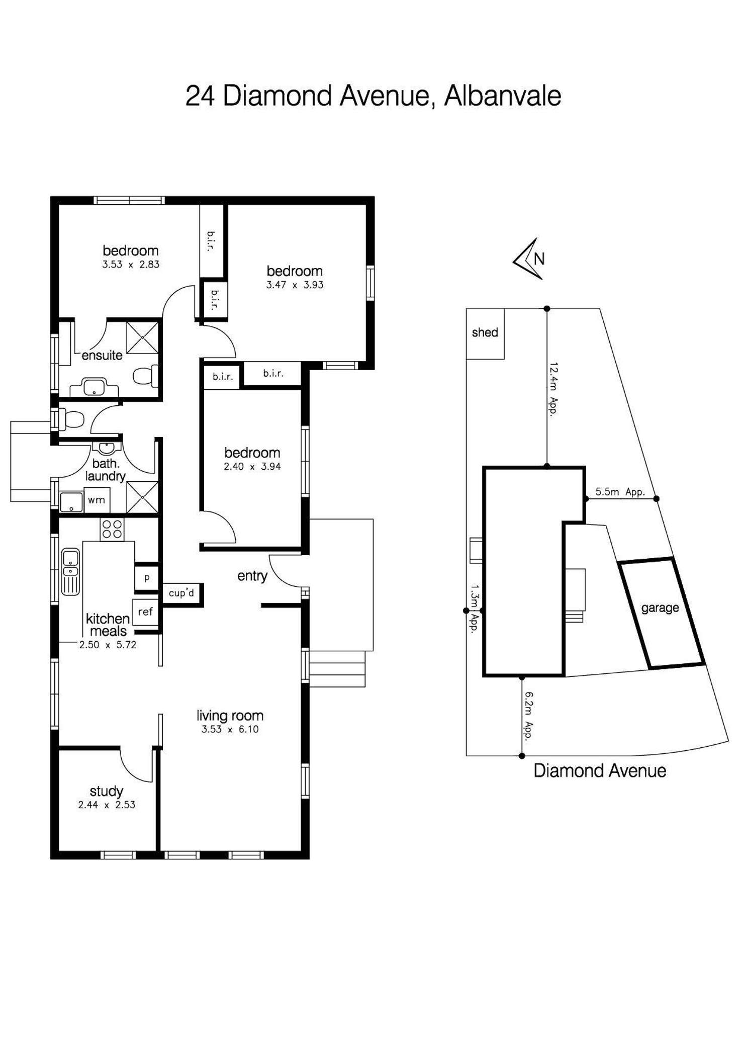 Floorplan of Homely house listing, 24 Diamond Avenue, Albanvale VIC 3021