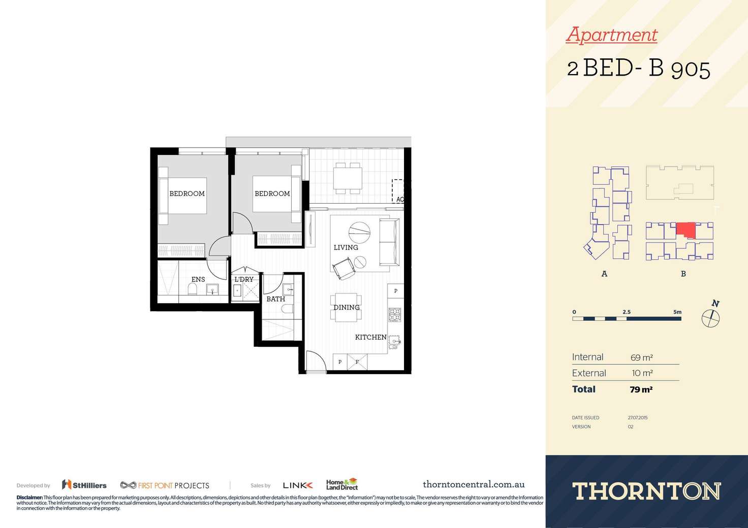 Floorplan of Homely apartment listing, 905/81B Lord Sheffield Circuit, Penrith NSW 2750