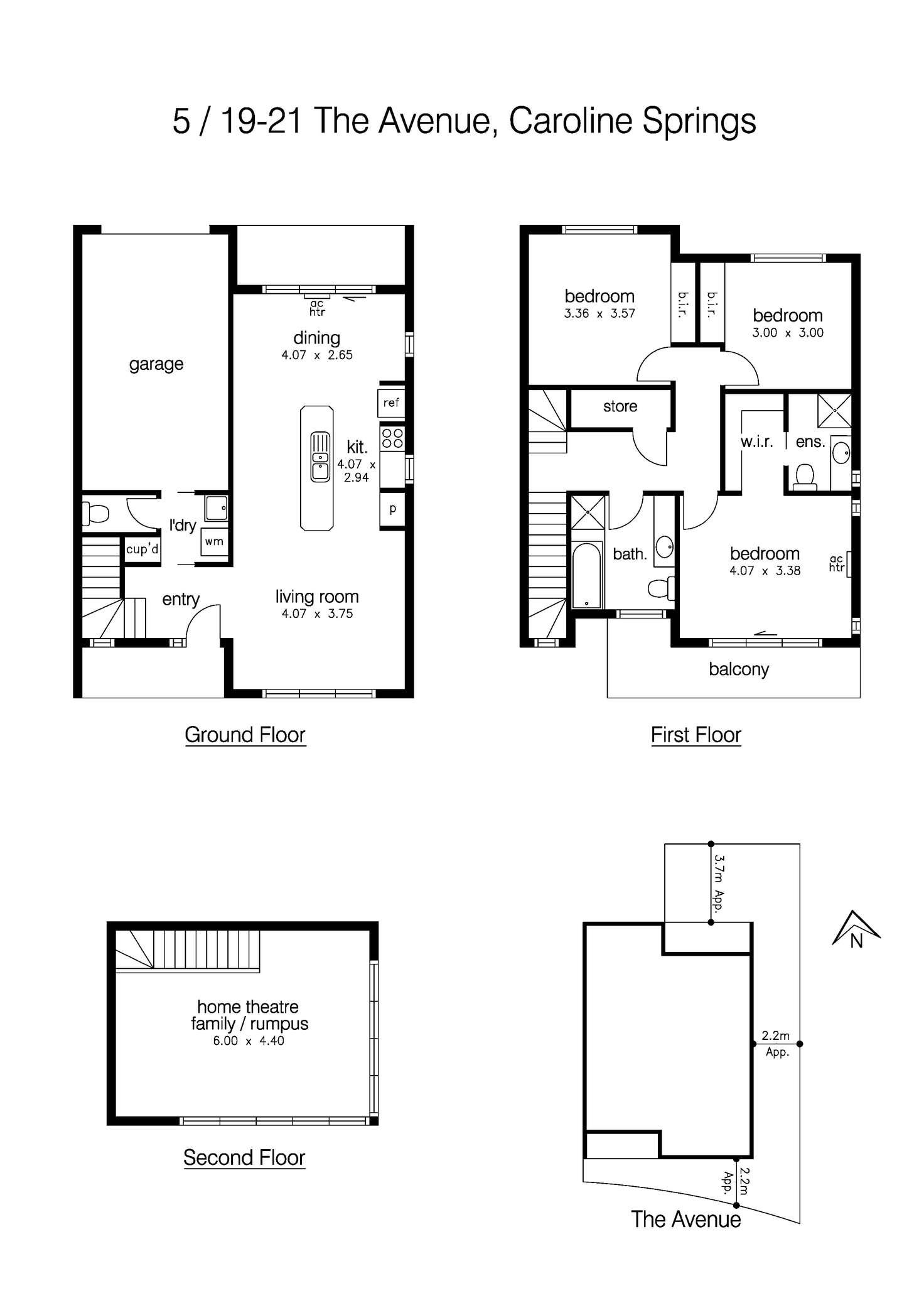 Floorplan of Homely townhouse listing, 5/19-21 The Avenue, Caroline Springs VIC 3023