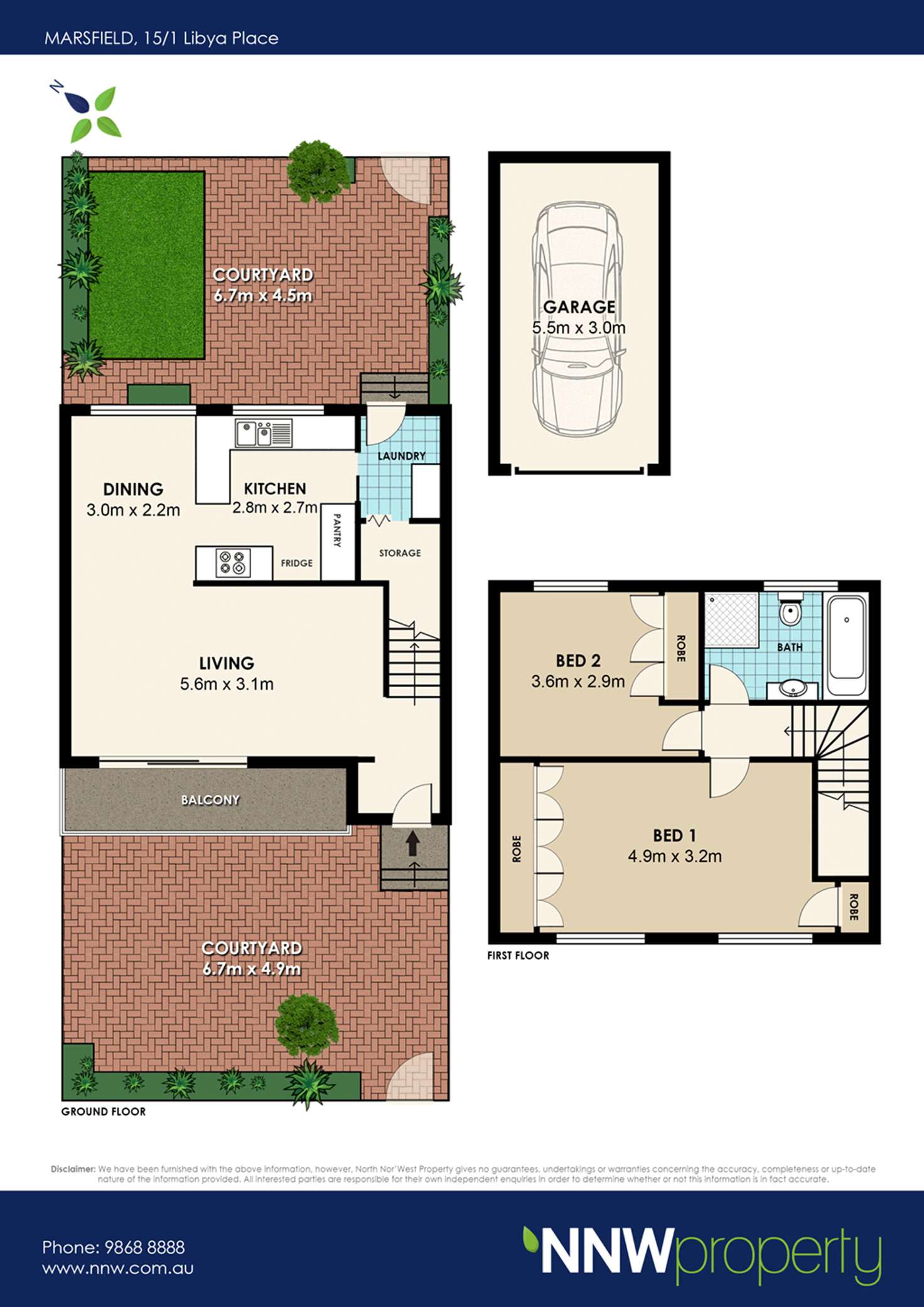 Floorplan of Homely townhouse listing, 15/1 Libya Place, Marsfield NSW 2122