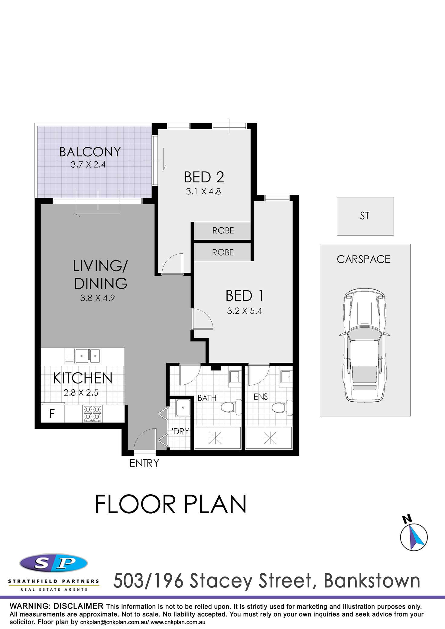 Floorplan of Homely apartment listing, 503/196 Stacey Street, Bankstown NSW 2200