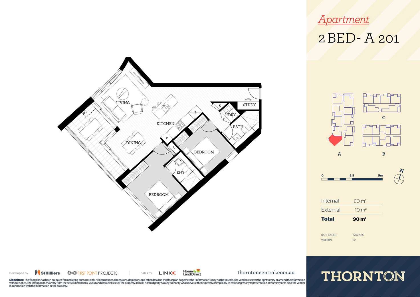 Floorplan of Homely apartment listing, 201/81A Lord Sheffield Circuit, Penrith NSW 2750
