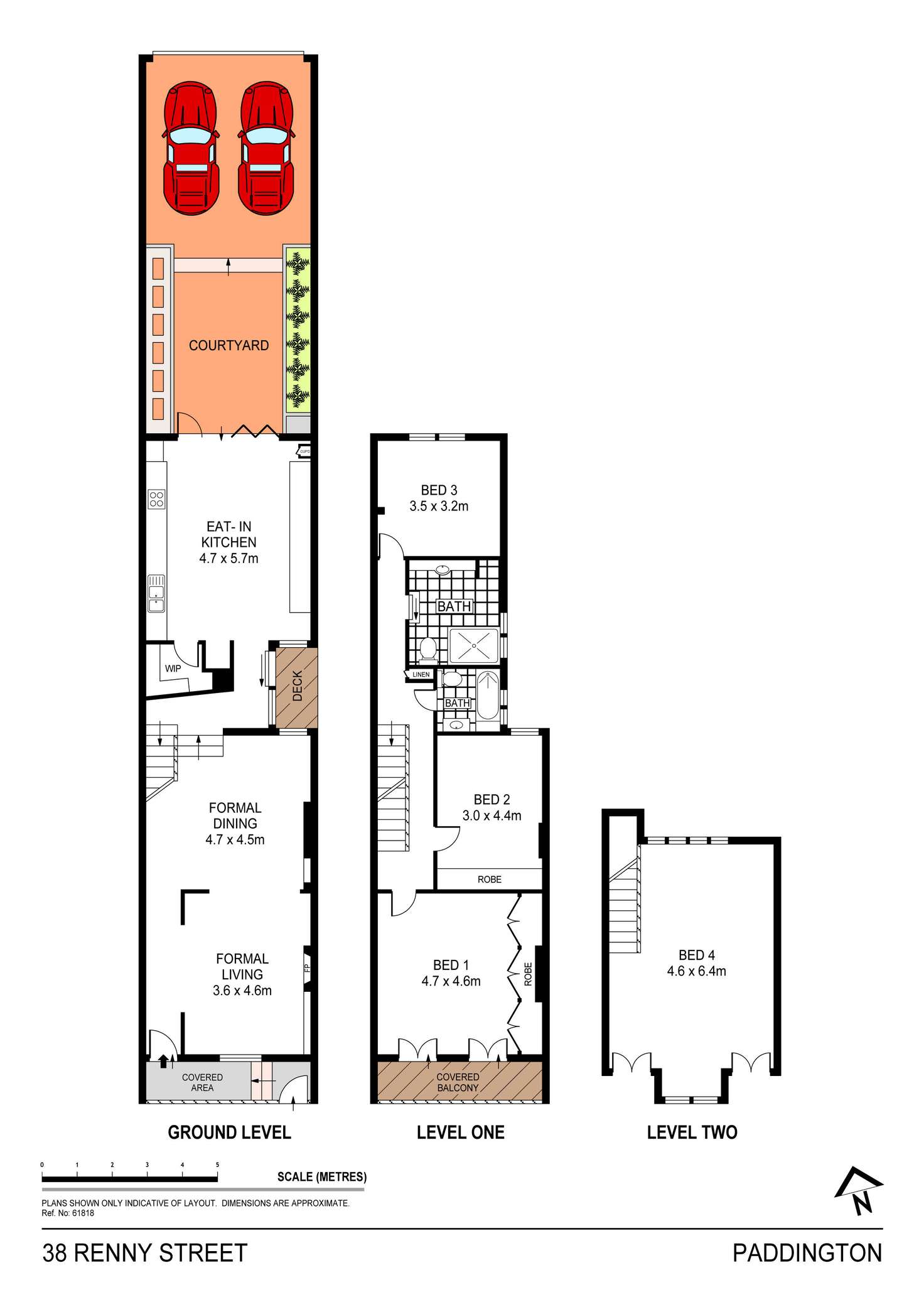 Floorplan of Homely terrace listing, 38 Renny Street, Paddington NSW 2021