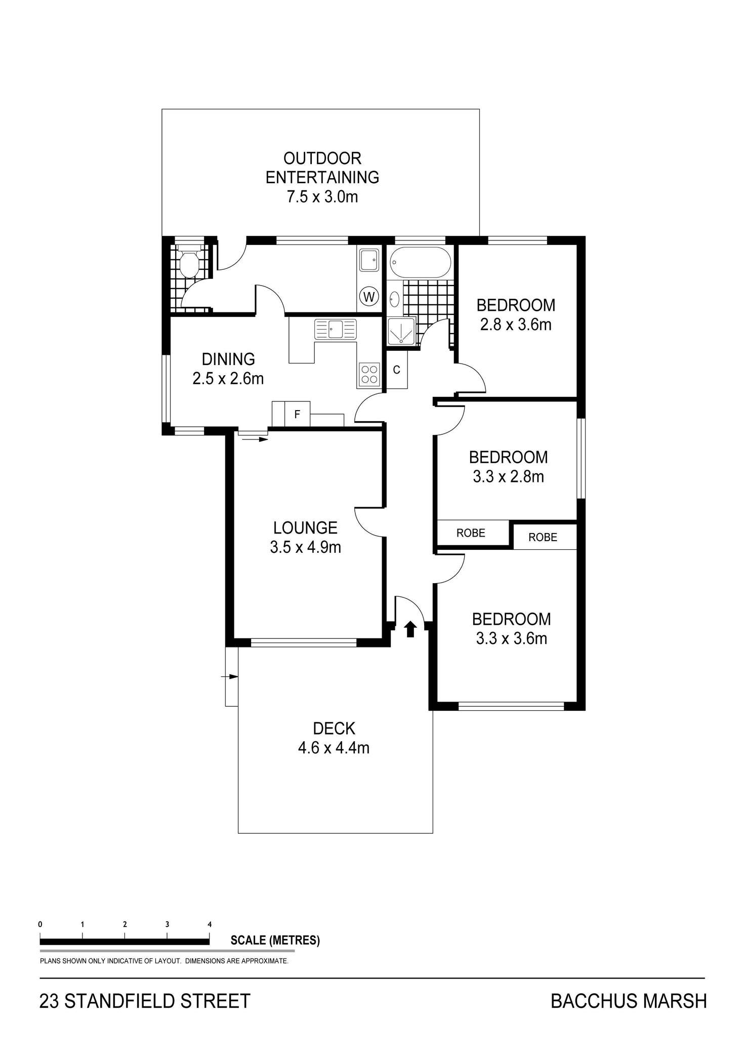 Floorplan of Homely house listing, 23 Standfield Street, Bacchus Marsh VIC 3340