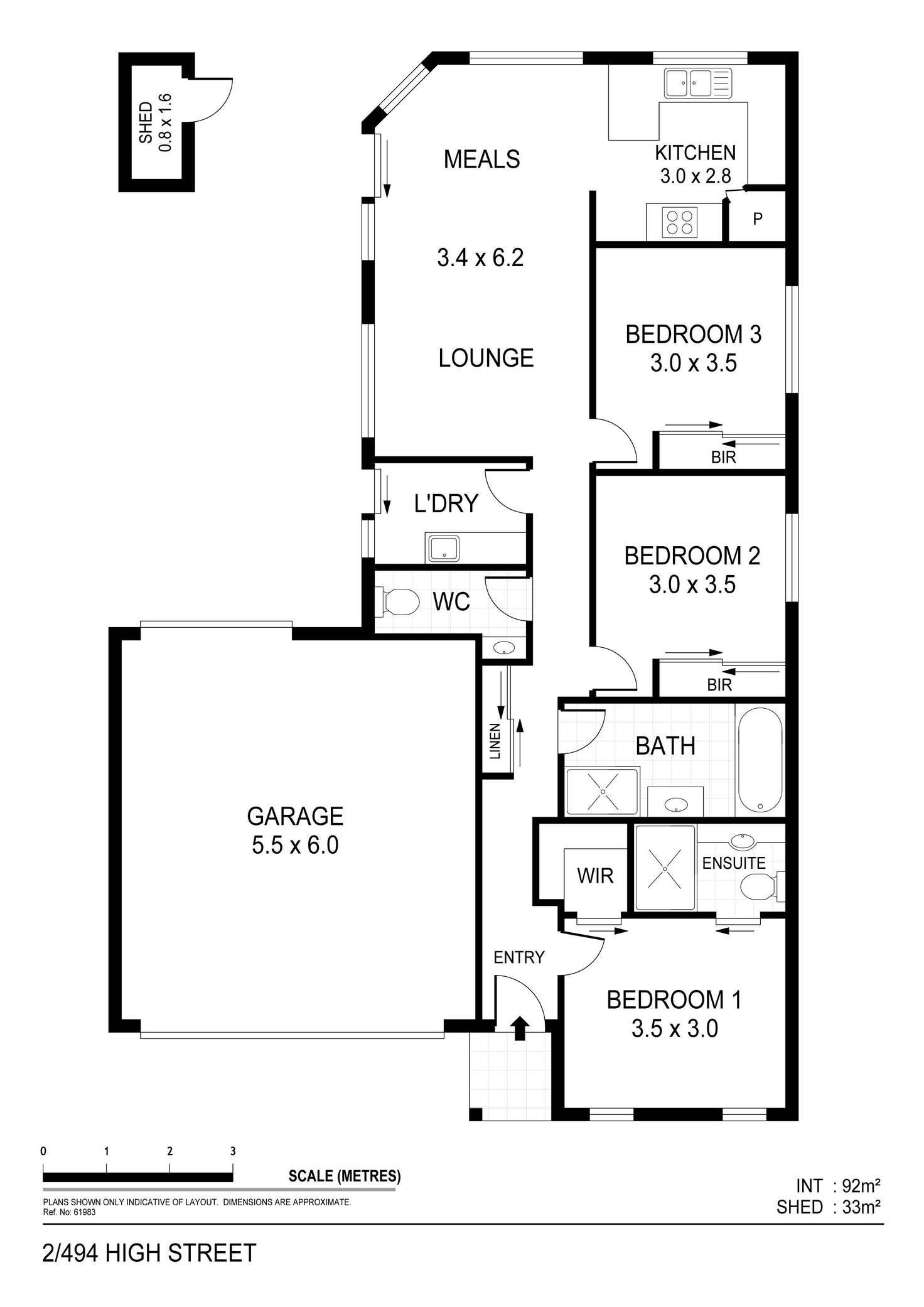 Floorplan of Homely unit listing, 2/494 High Street, Golden Square VIC 3555