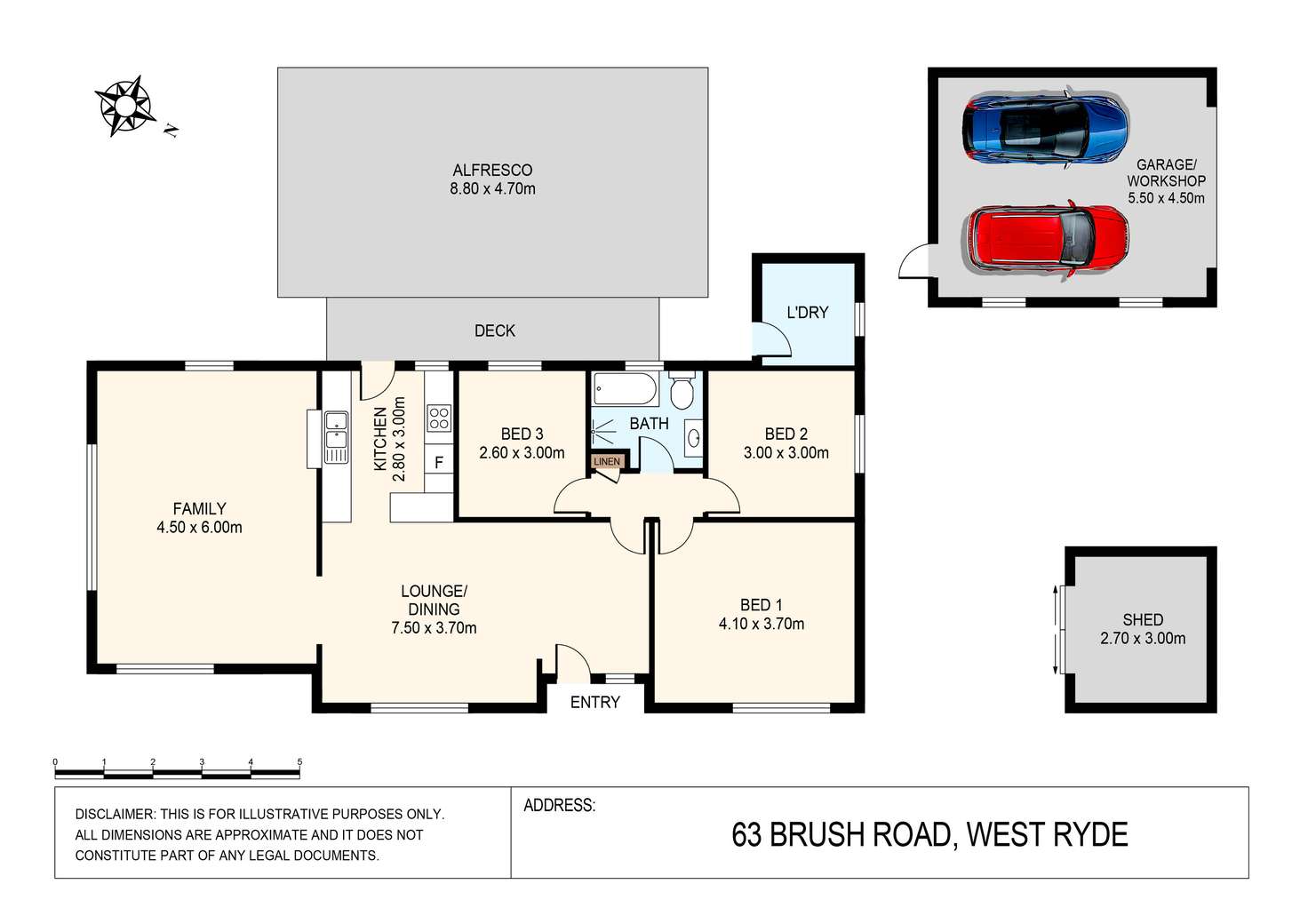 Floorplan of Homely house listing, 63 Brush Road, West Ryde NSW 2114