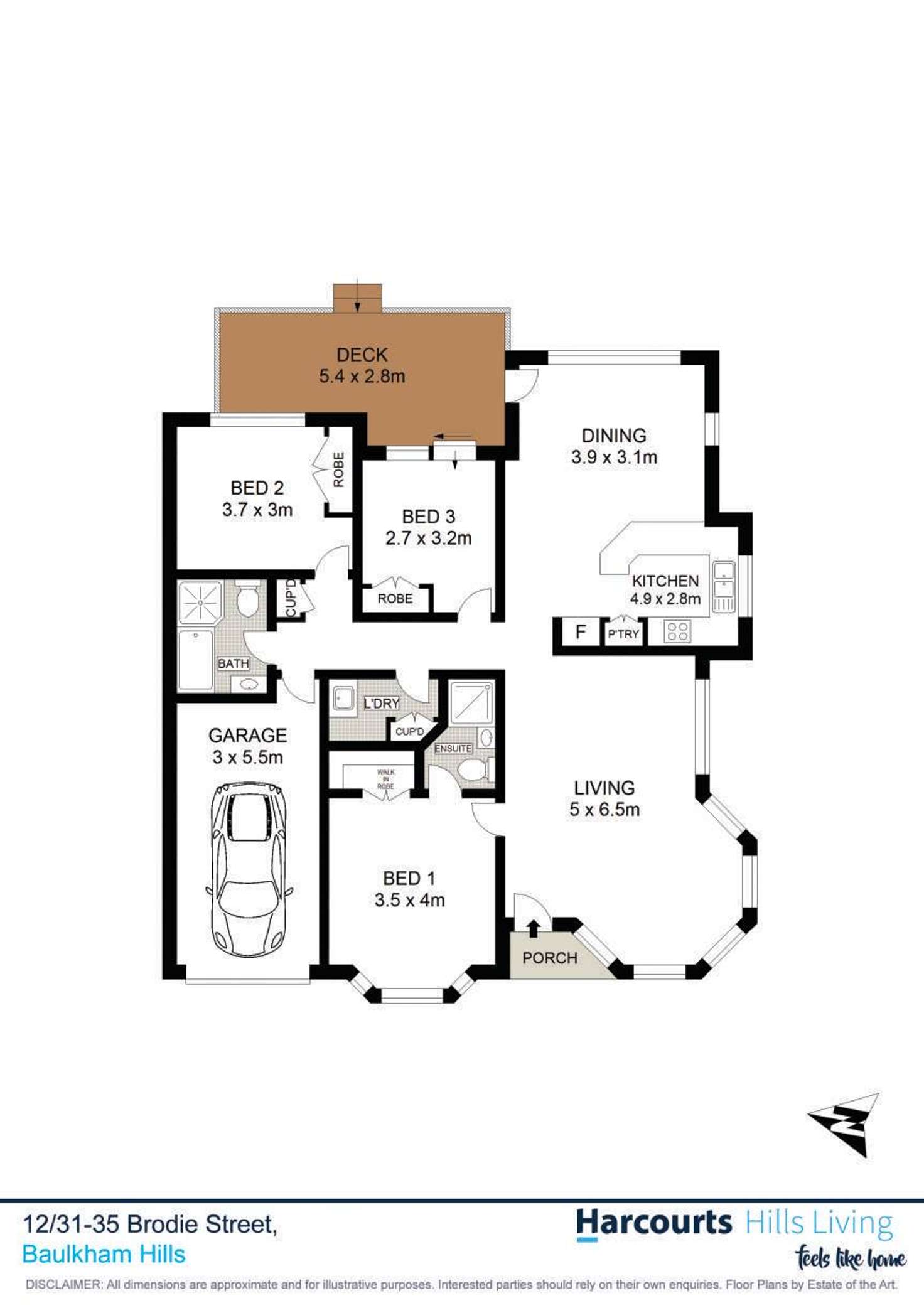 Floorplan of Homely townhouse listing, 12/31 Brodie Street, Baulkham Hills NSW 2153