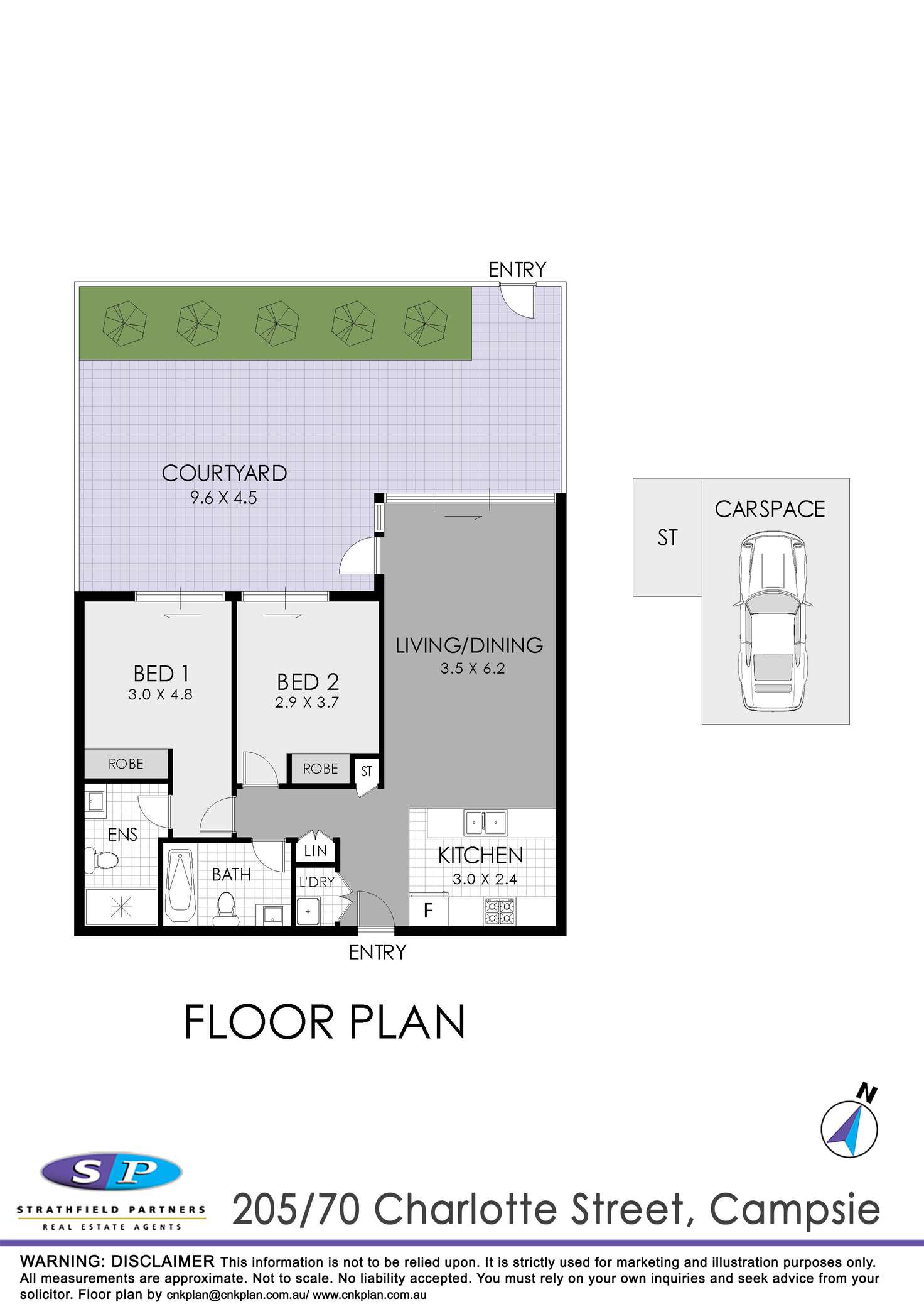 Floorplan of Homely apartment listing, 205/70 Charlotte Street, Campsie NSW 2194