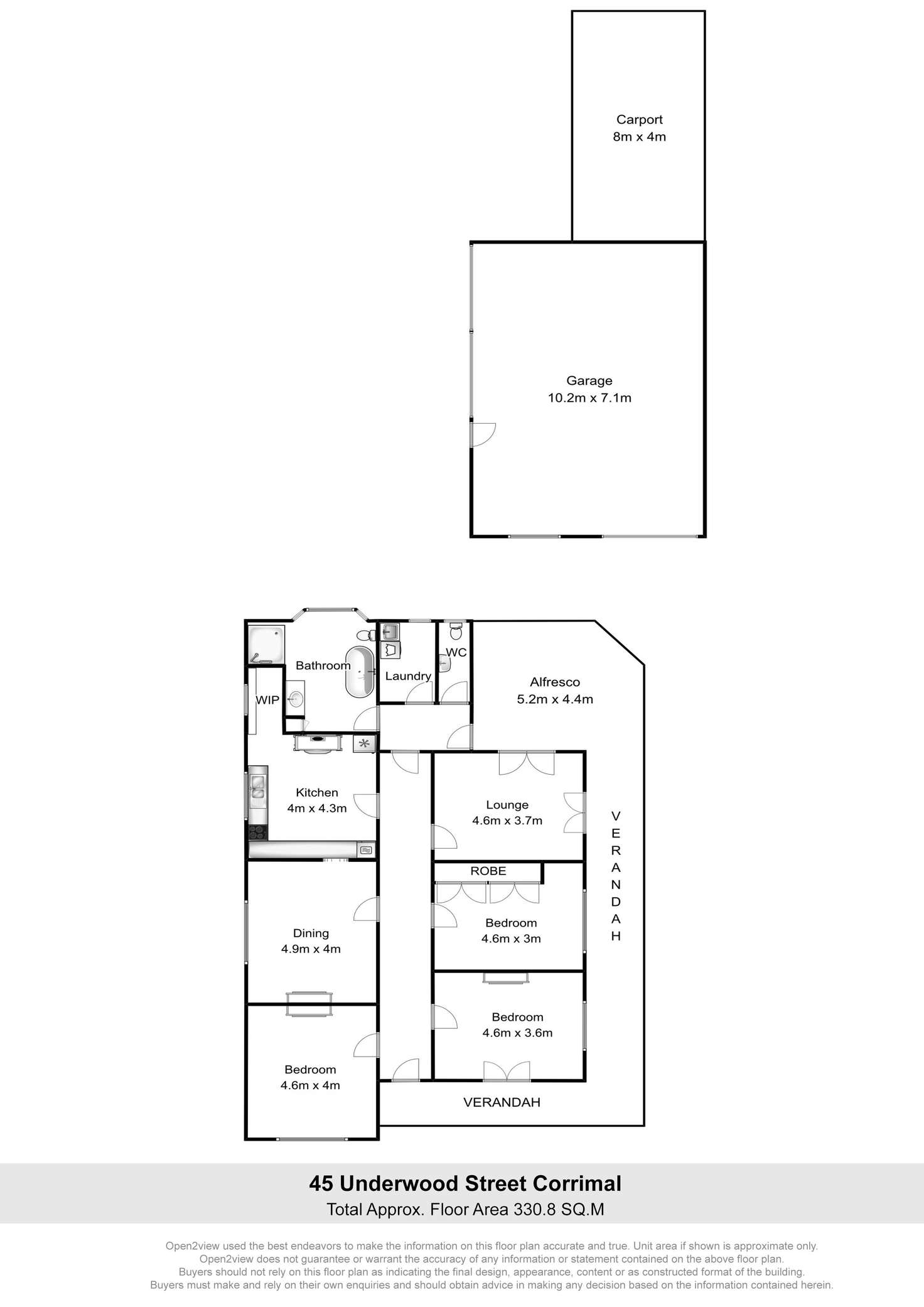 Floorplan of Homely house listing, 45 Underwood Street, Corrimal NSW 2518