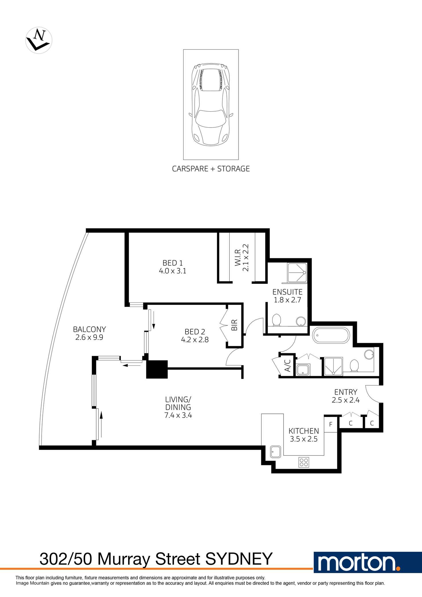 Floorplan of Homely apartment listing, 302/50 Murray Street, Pyrmont NSW 2009