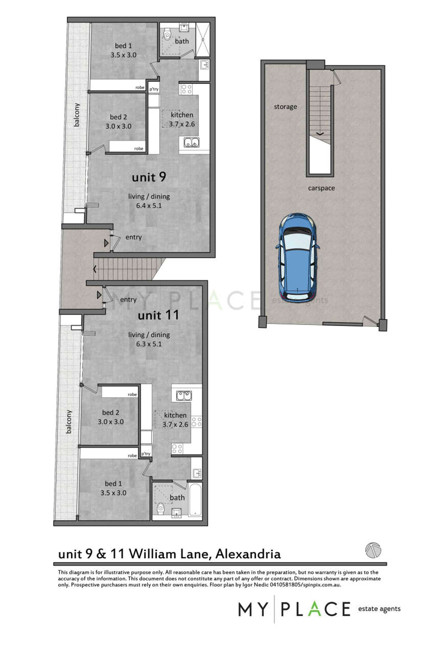 Floorplan of Homely apartment listing, 9 William Lane, Alexandria NSW 2015
