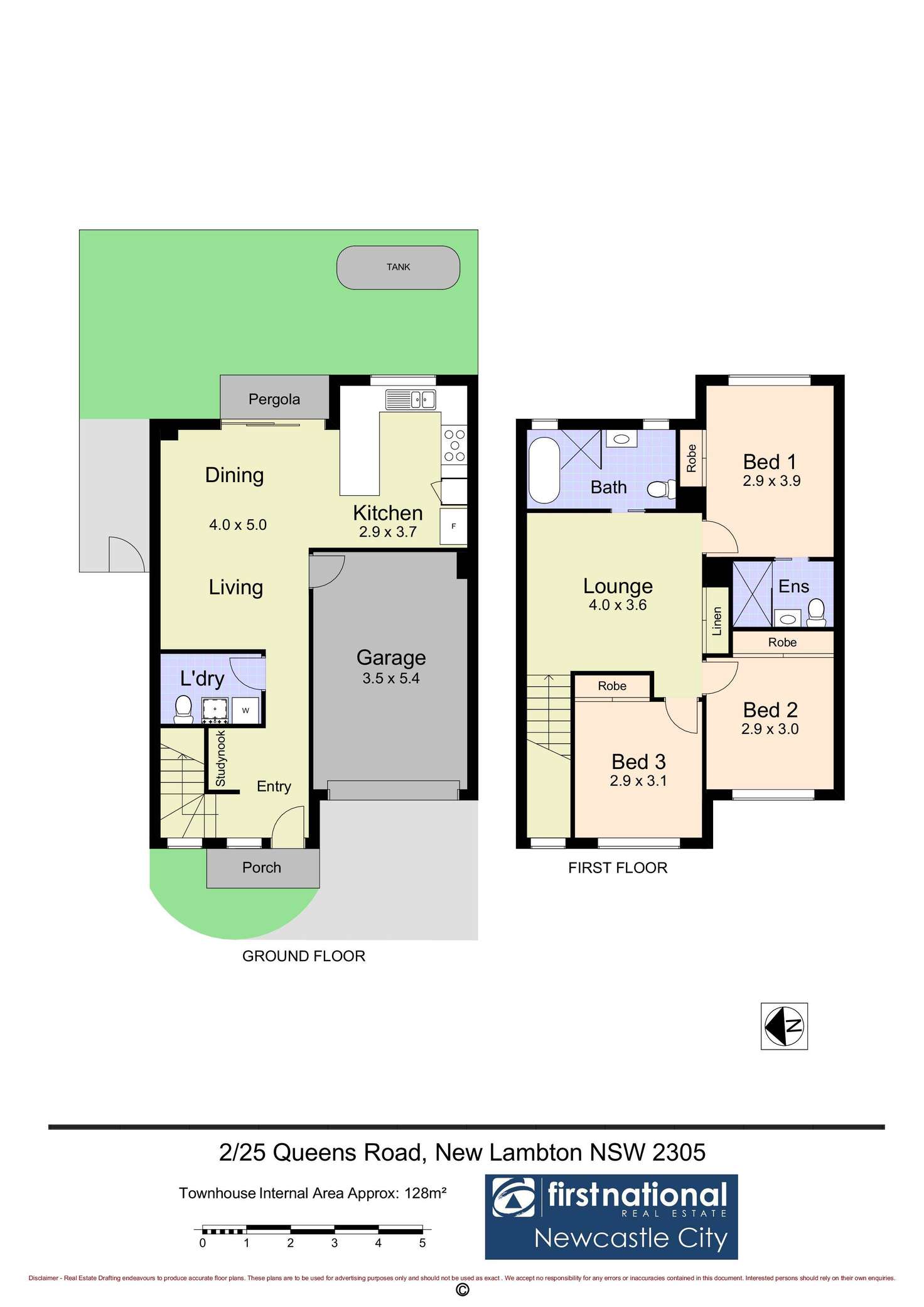 Floorplan of Homely townhouse listing, 2/25 Queens Road, New Lambton NSW 2305