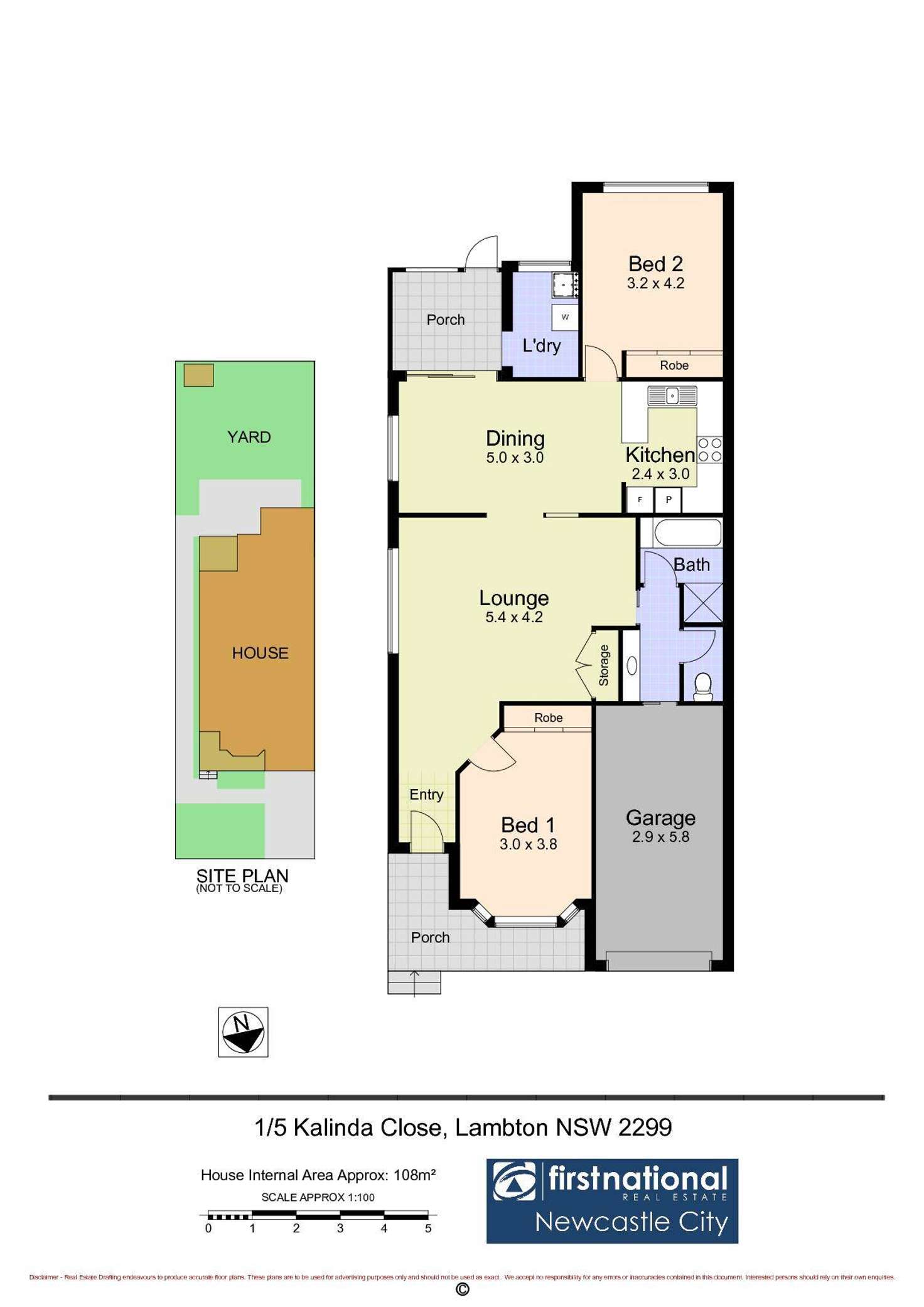 Floorplan of Homely villa listing, 1/5 Kalinda Close, Lambton NSW 2299