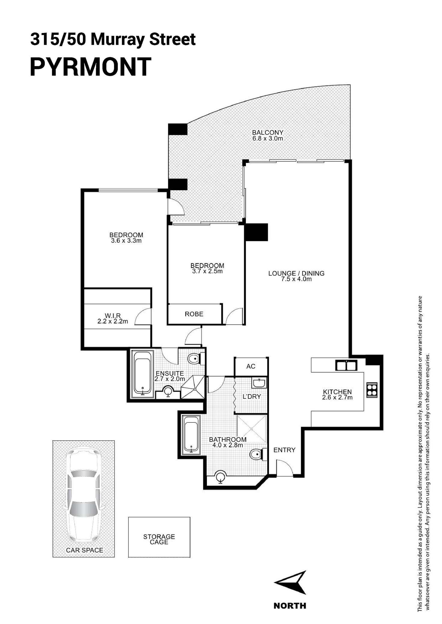 Floorplan of Homely apartment listing, 315/50 Murray Street, Pyrmont NSW 2009