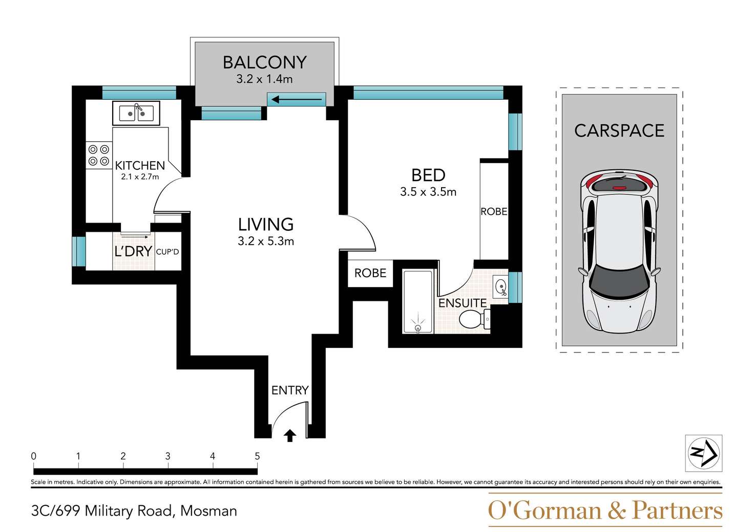 Floorplan of Homely apartment listing, 3C/699 Military Road, Mosman NSW 2088