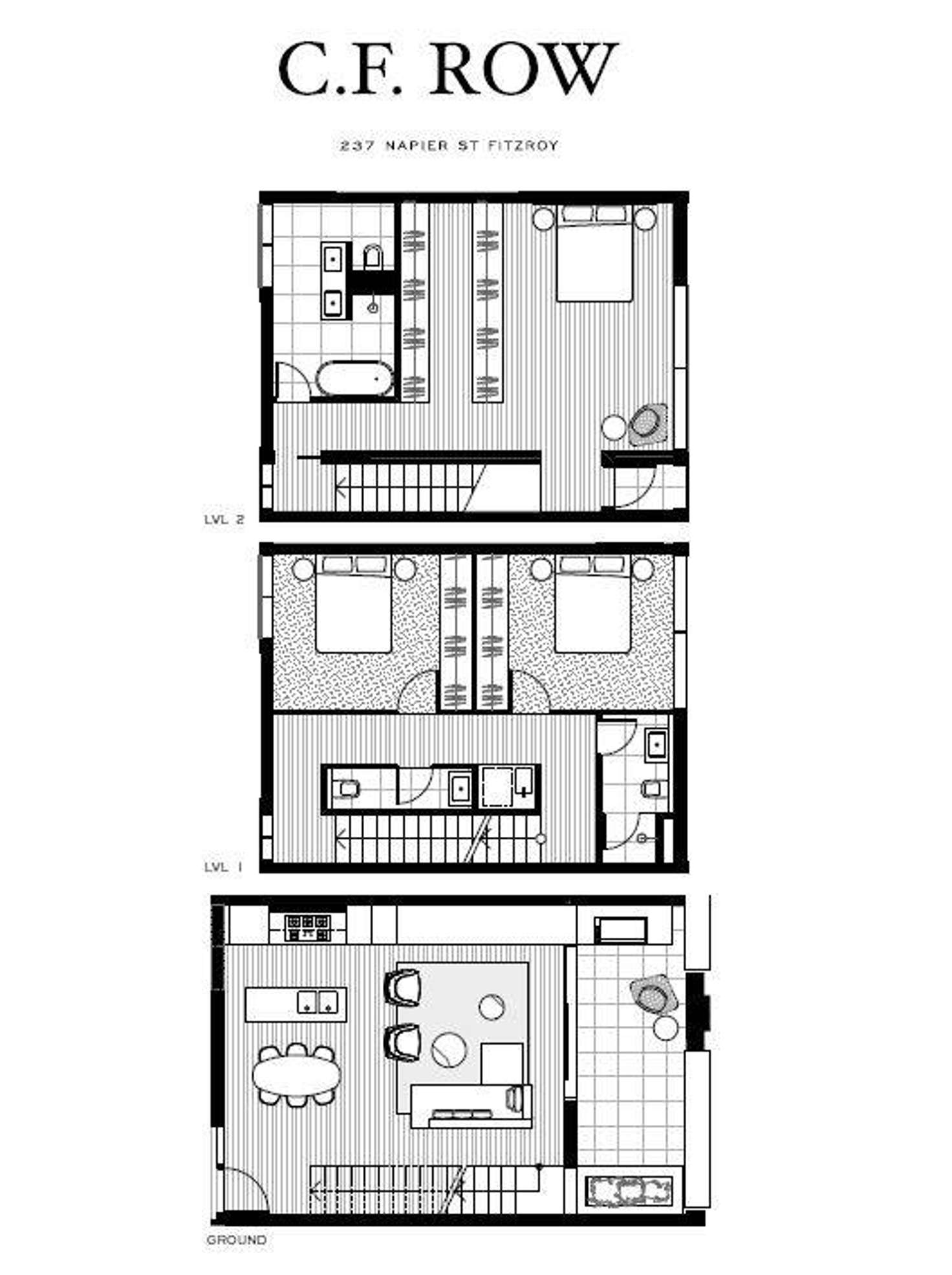 Floorplan of Homely townhouse listing, 2/241 Napier Street, Fitzroy VIC 3065