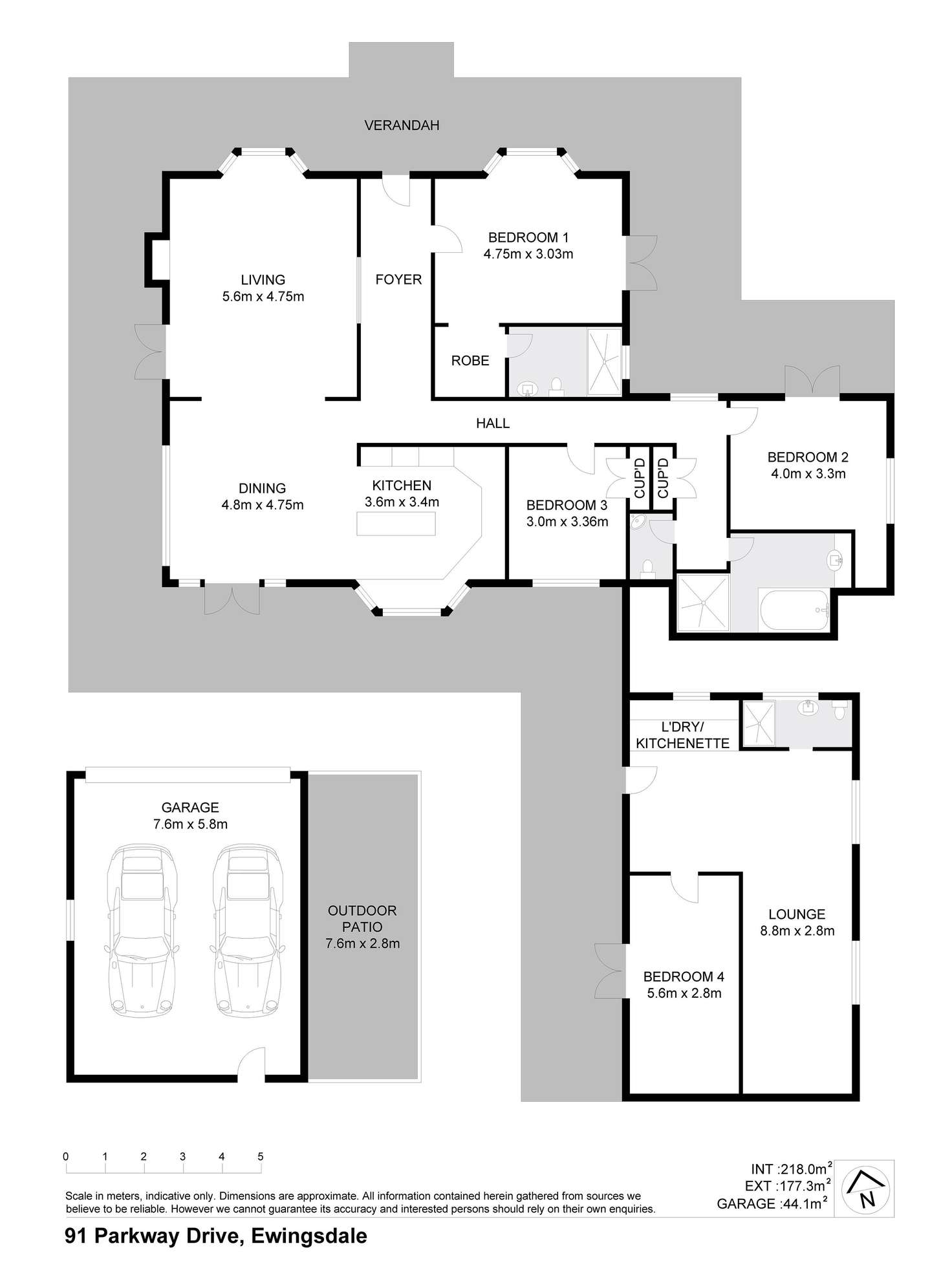 Floorplan of Homely house listing, 91 Parkway Drive, Ewingsdale NSW 2481