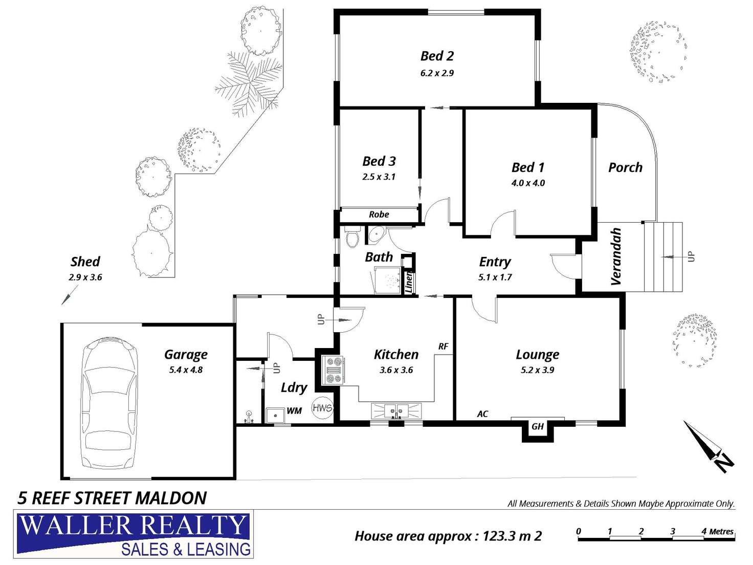 Floorplan of Homely house listing, 5 Reef Street, Maldon VIC 3463