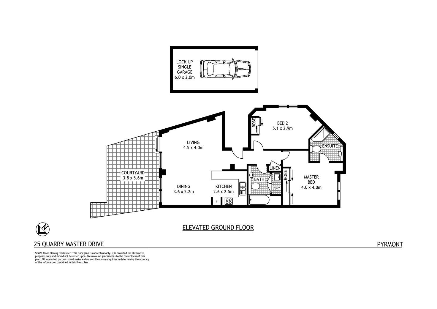 Floorplan of Homely apartment listing, 25 Quarry Master Drive, Pyrmont NSW 2009