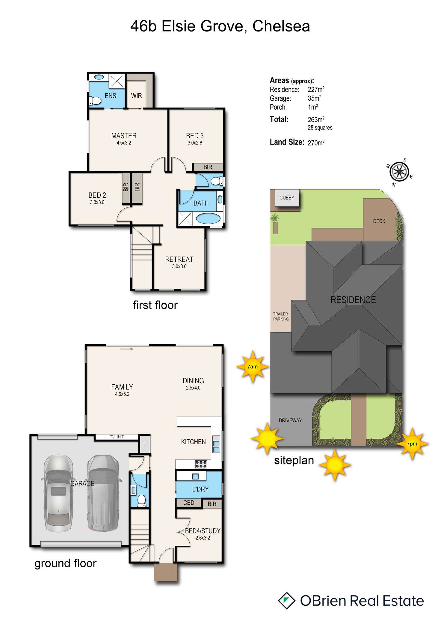 Floorplan of Homely townhouse listing, 46B Elsie Grove, Chelsea VIC 3196