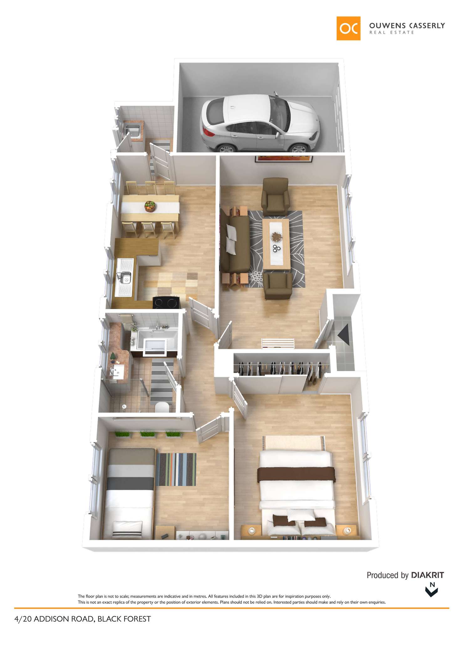 Floorplan of Homely unit listing, 4/20 Addison Road, Black Forest SA 5035