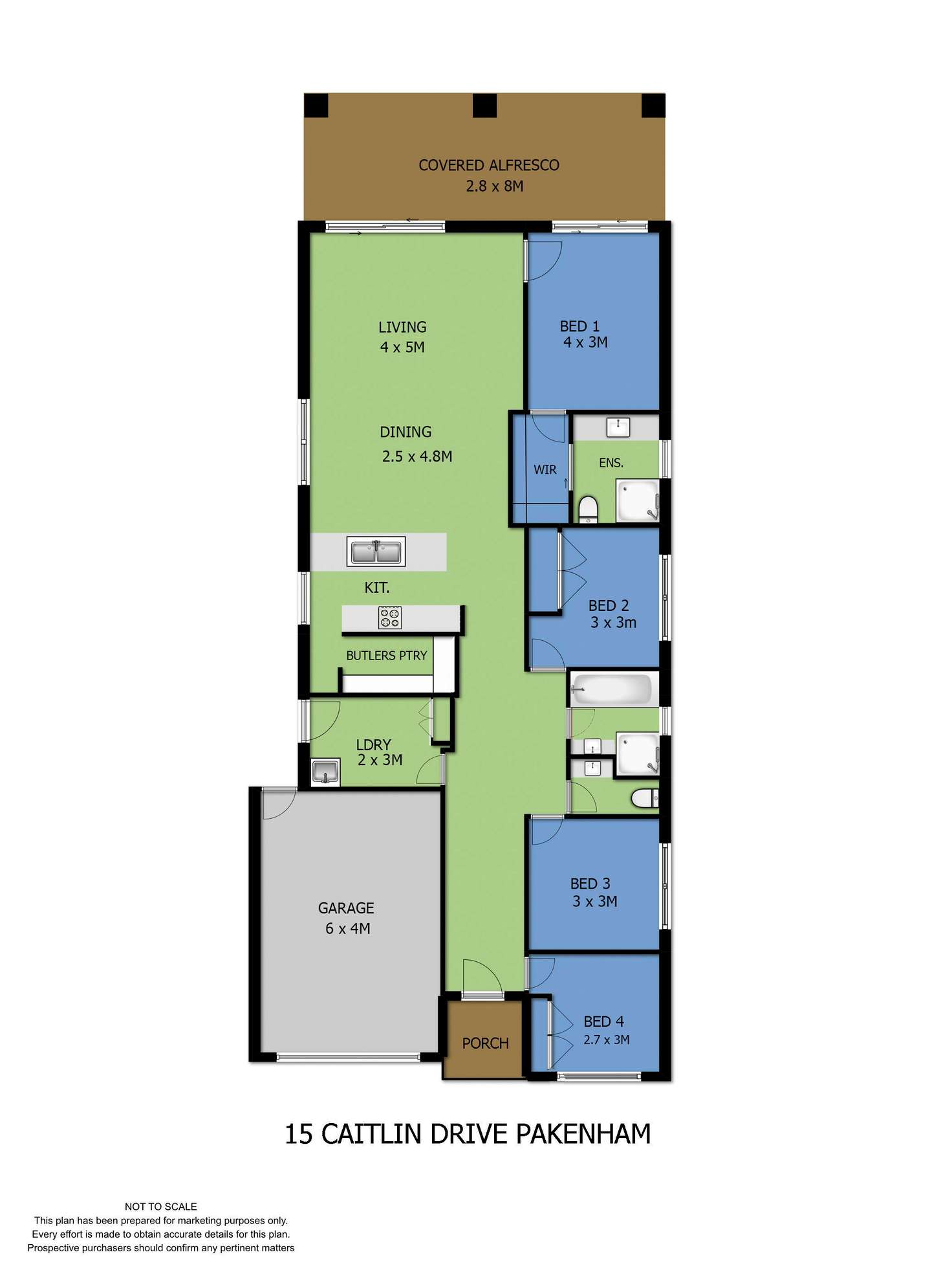 Floorplan of Homely house listing, 15 Caitlin Drive, Pakenham VIC 3810