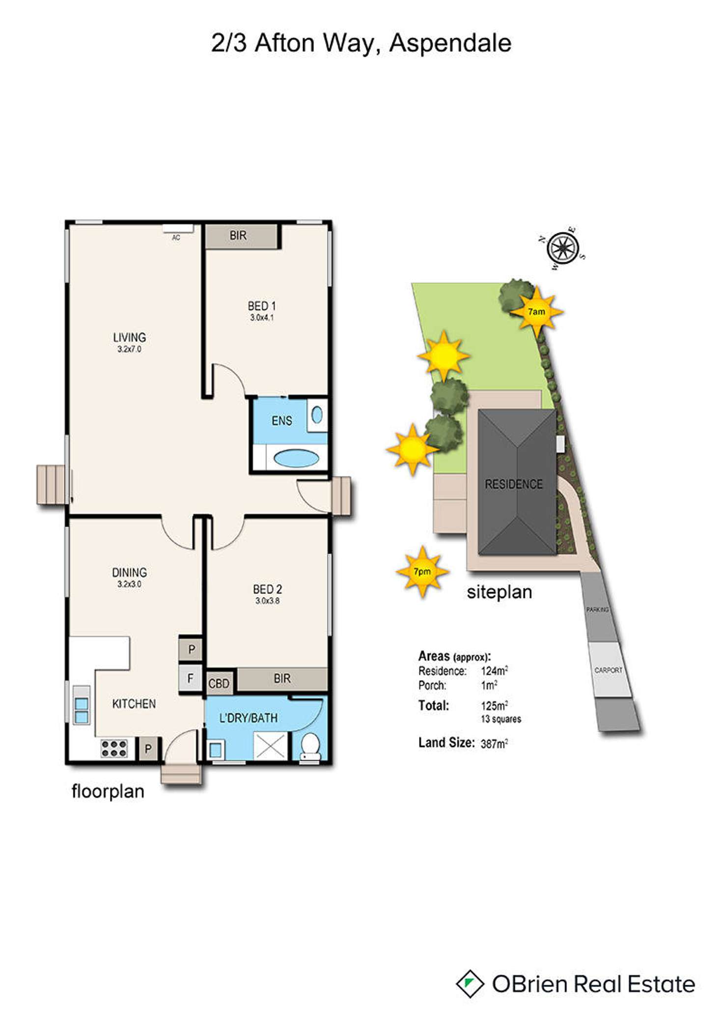 Floorplan of Homely unit listing, 2/3 Afton Way, Aspendale VIC 3195