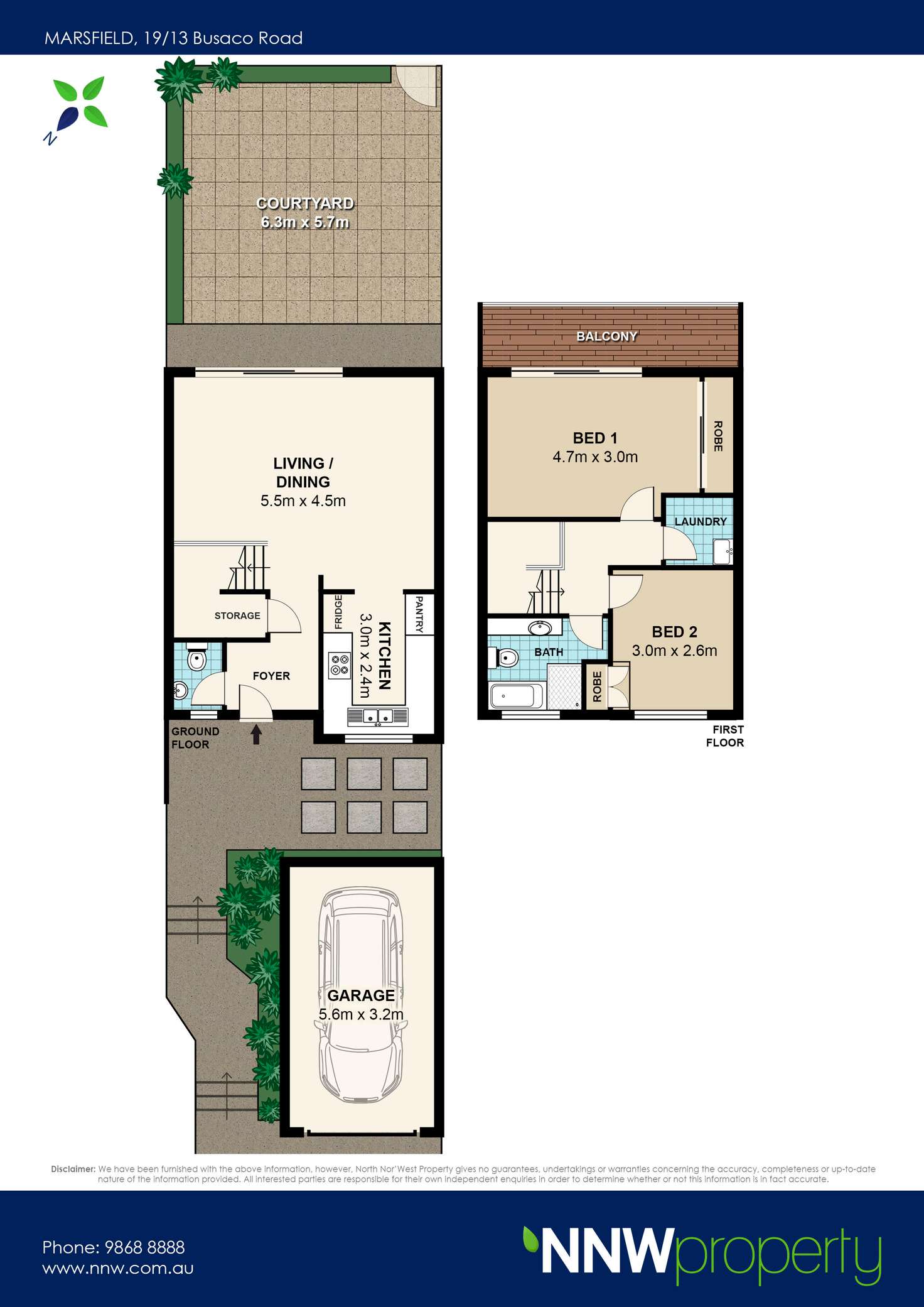 Floorplan of Homely townhouse listing, 19/13 Busaco Road, Marsfield NSW 2122