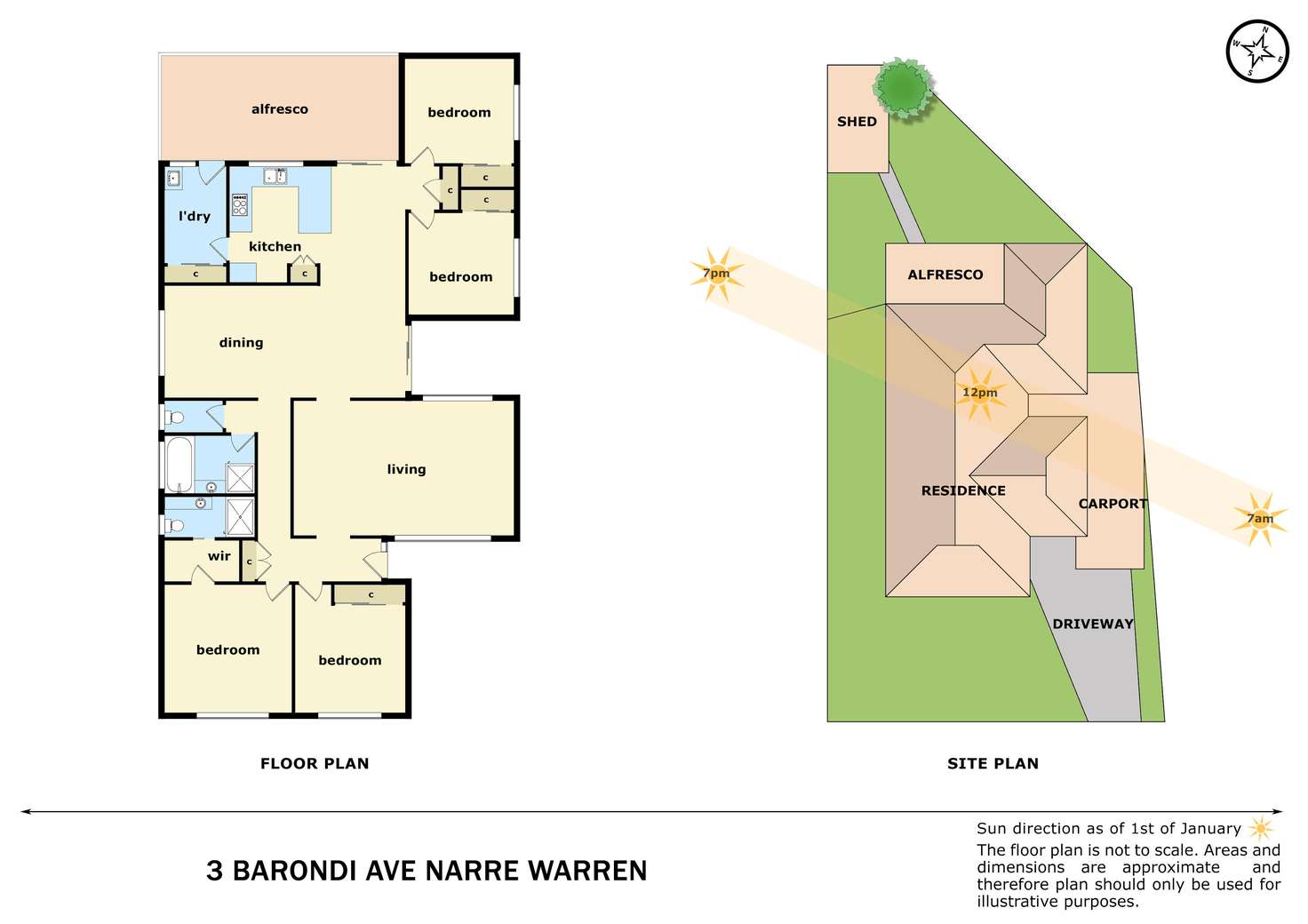 Floorplan of Homely house listing, 3 Barondi Avenue, Narre Warren VIC 3805