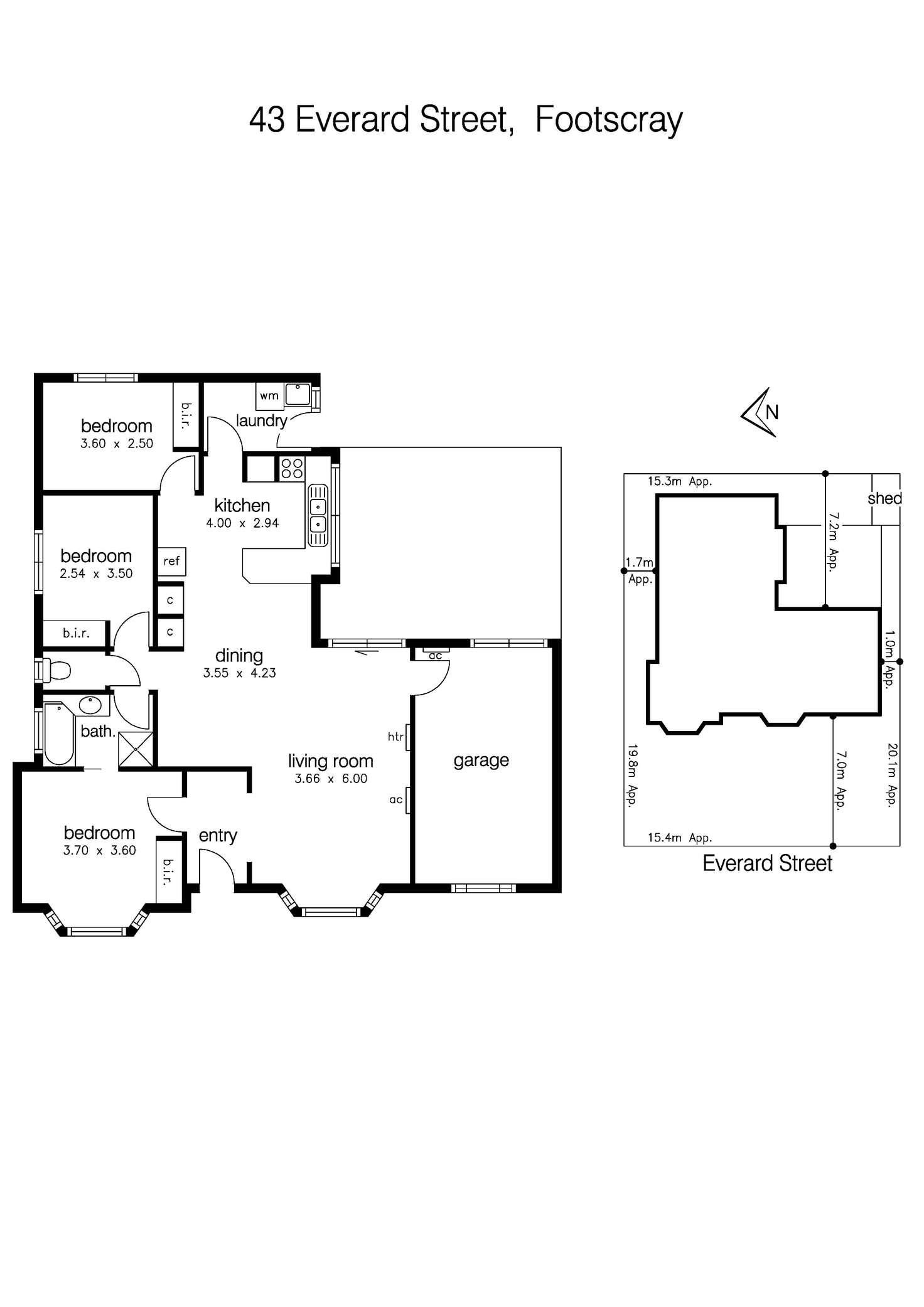 Floorplan of Homely house listing, 43 Everard Street, Footscray VIC 3011