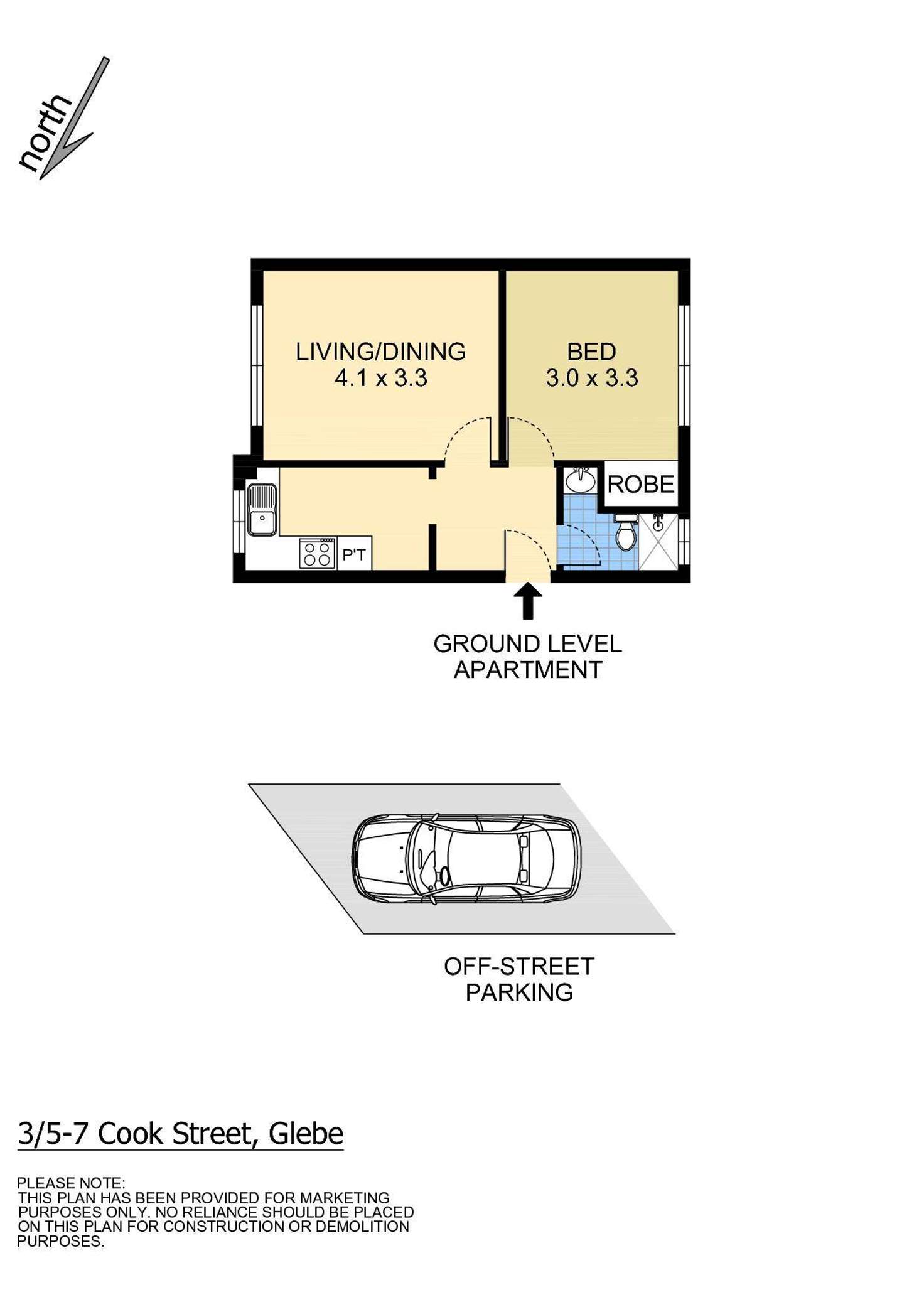 Floorplan of Homely apartment listing, 3/5-7 Cook Street, Glebe NSW 2037