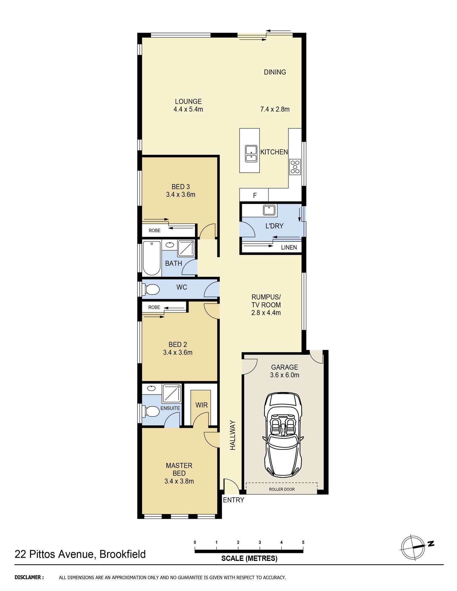 Floorplan of Homely house listing, 22 Pittos Avenue, Brookfield VIC 3338