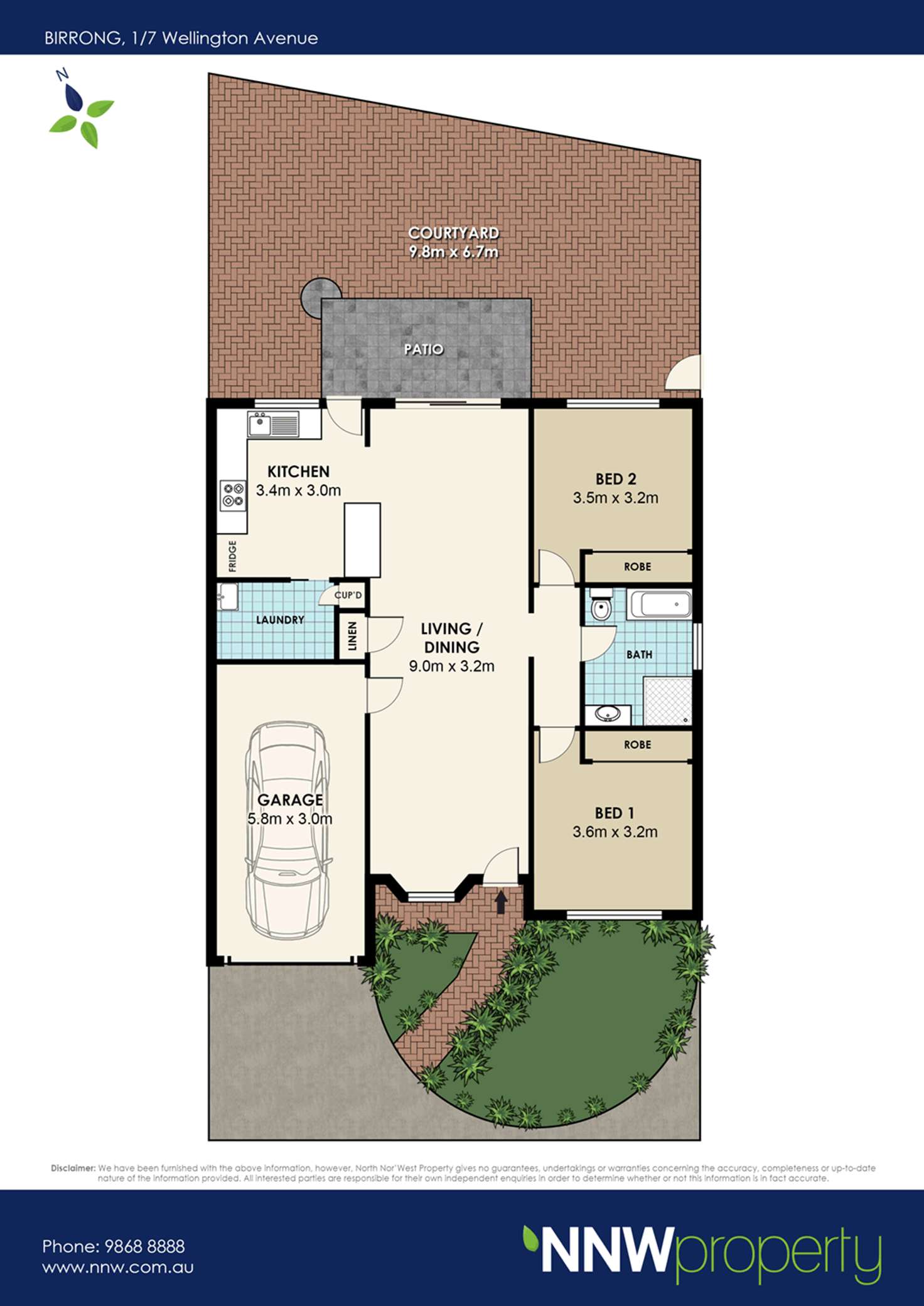 Floorplan of Homely villa listing, 1/7 Wellington Road, Birrong NSW 2143