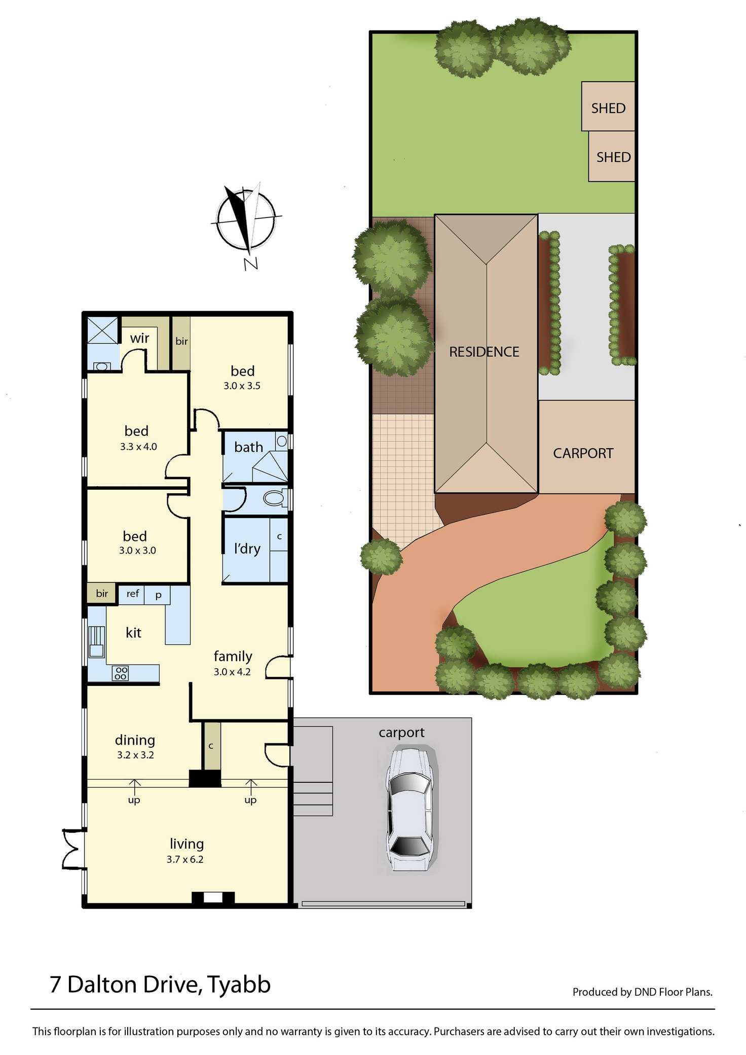 Floorplan of Homely house listing, 7 Dalton Drive, Tyabb VIC 3913