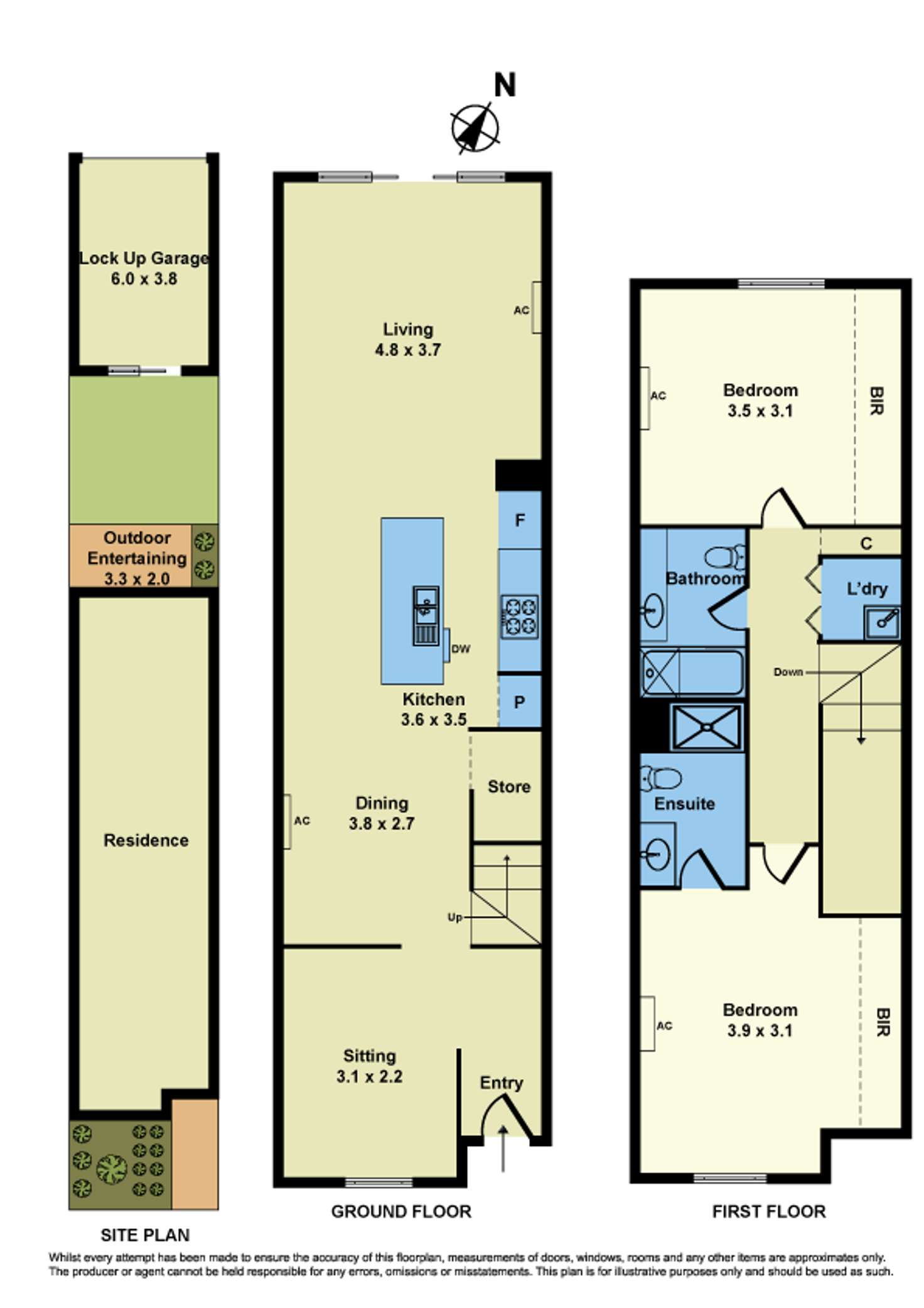 Floorplan of Homely townhouse listing, 129 Waterhaven Boulevard, Point Cook VIC 3030