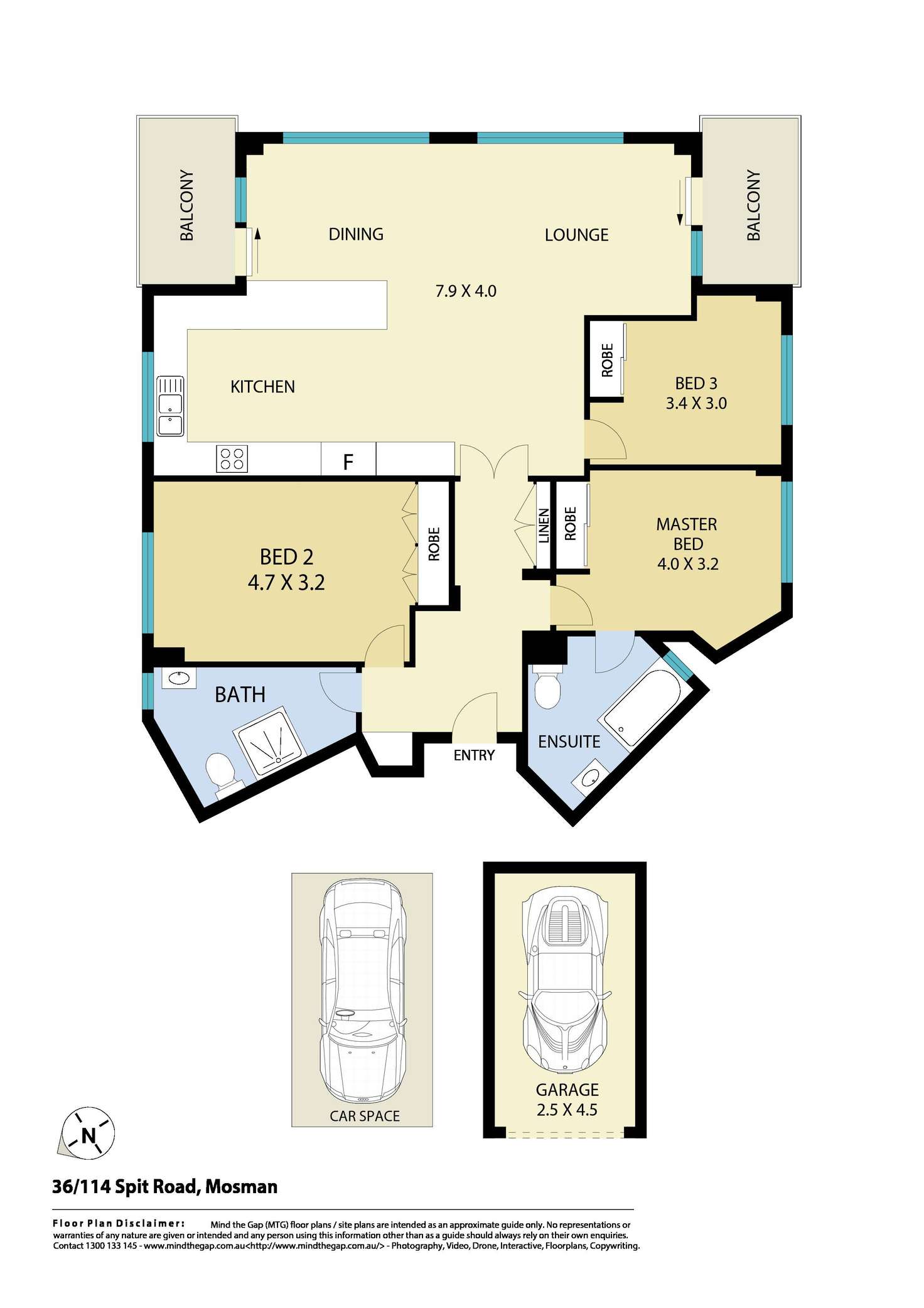 Floorplan of Homely apartment listing, 36/114 Spit Road, Mosman NSW 2088