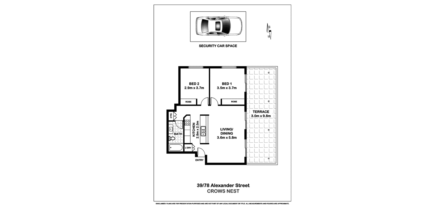 Floorplan of Homely apartment listing, 39/78 Alexander Street, Crows Nest NSW 2065