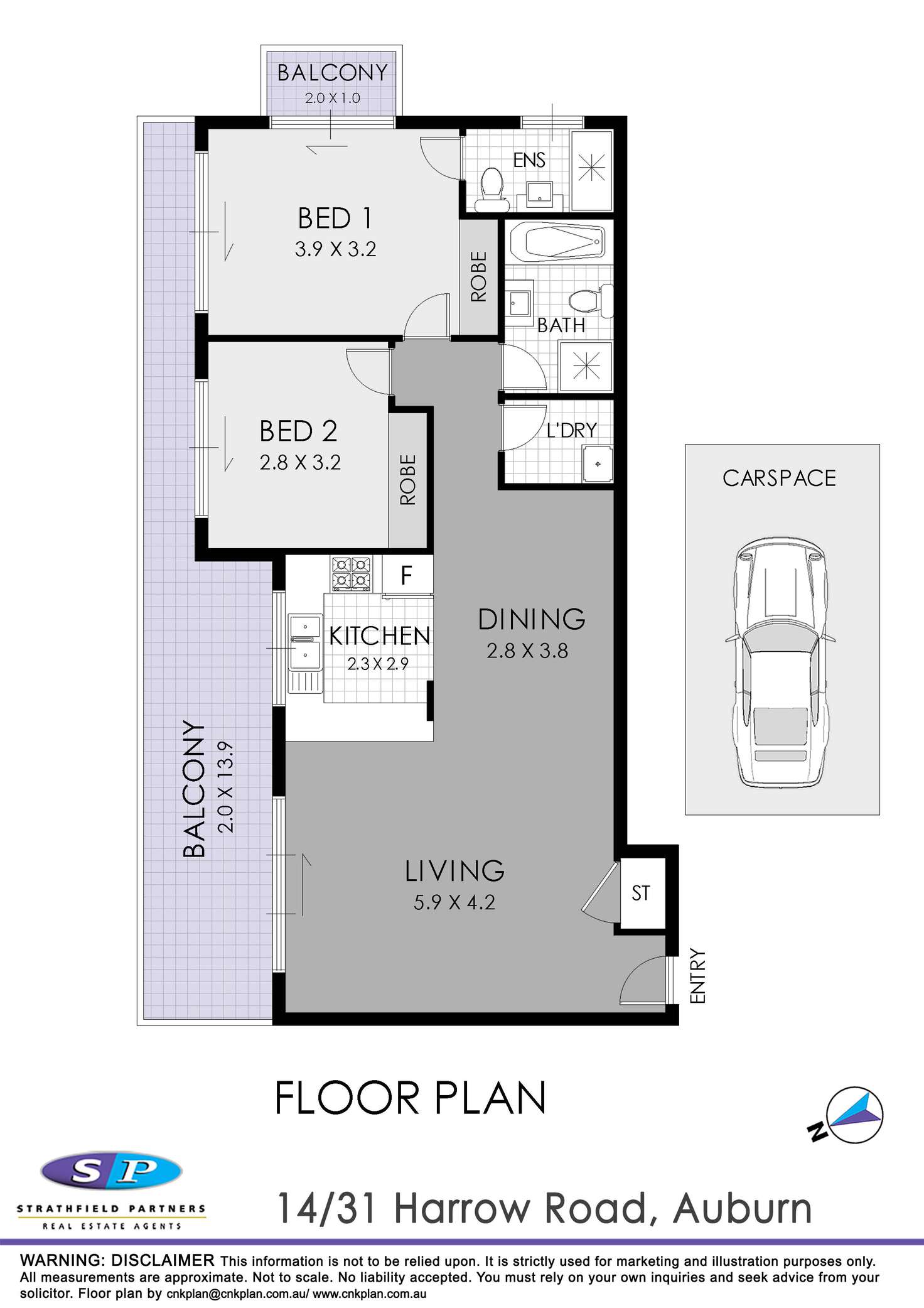 Floorplan of Homely apartment listing, 14/31 Harrow Road, Auburn NSW 2144
