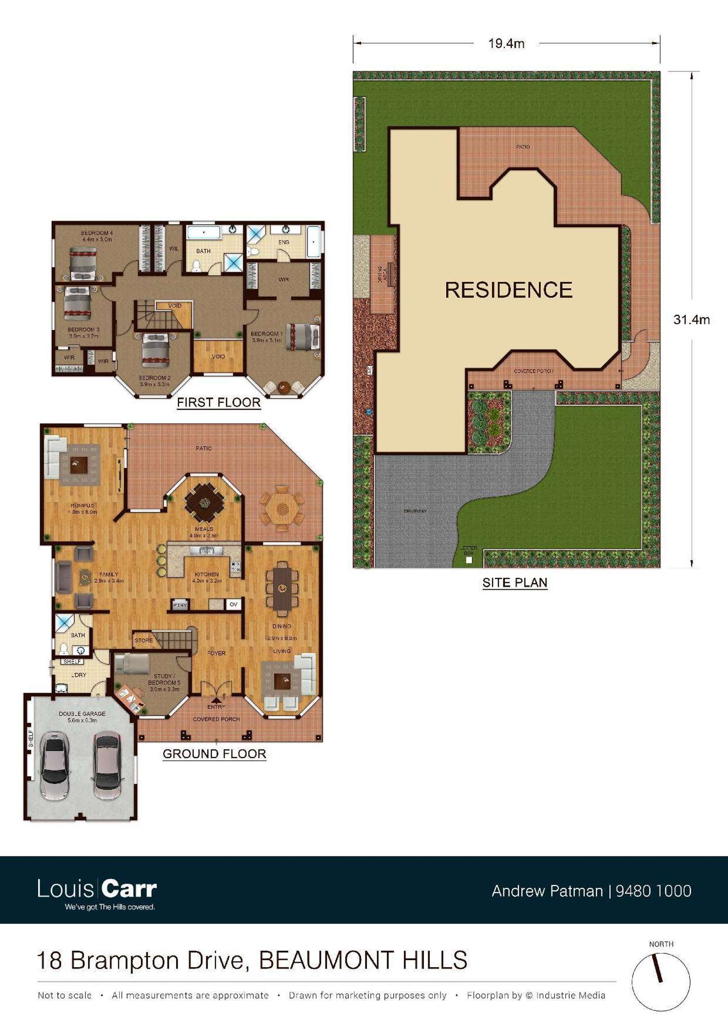 Floorplan of Homely house listing, 18 Brampton Drive, Beaumont Hills NSW 2155