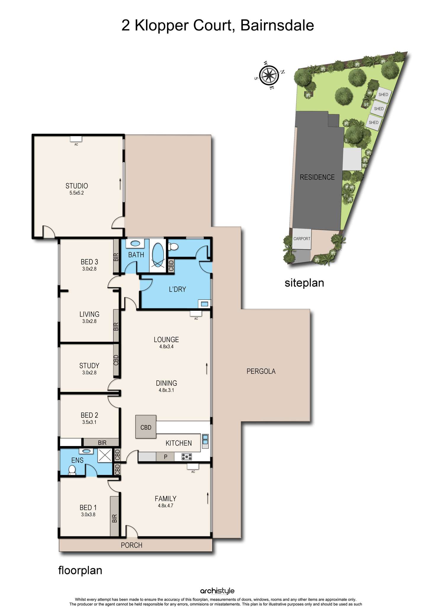 Floorplan of Homely house listing, 2 Klopper Court, Bairnsdale VIC 3875