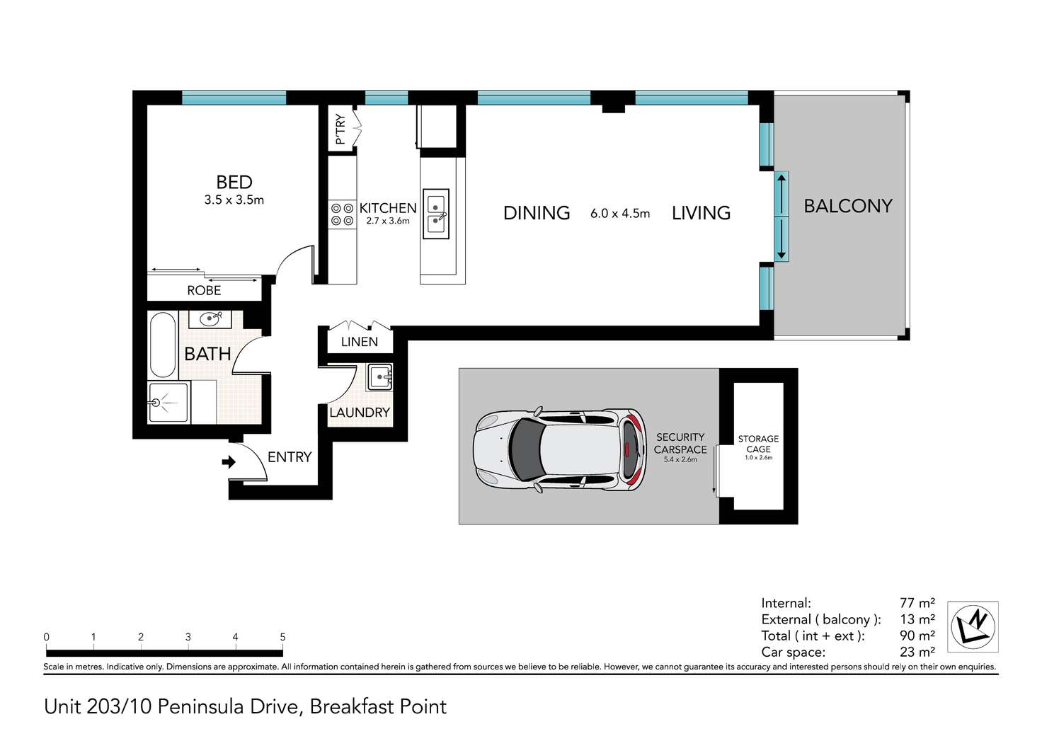 Floorplan of Homely apartment listing, 203/10 Peninsula Drive, Breakfast Point NSW 2137